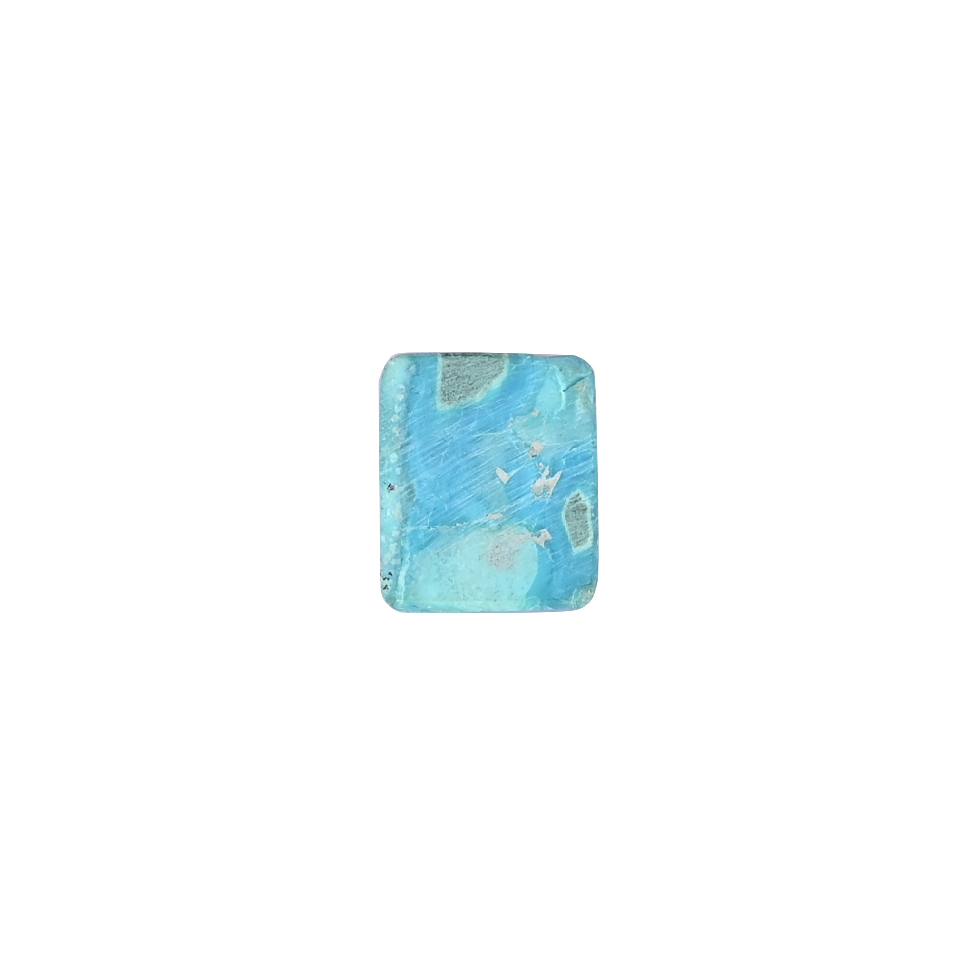 Natural Chrysocolla malachite Loose Gemstone -94 Carat Rectangle 15x12 mm Flat-back Cabochon for Jewelry Making 1 Pcs