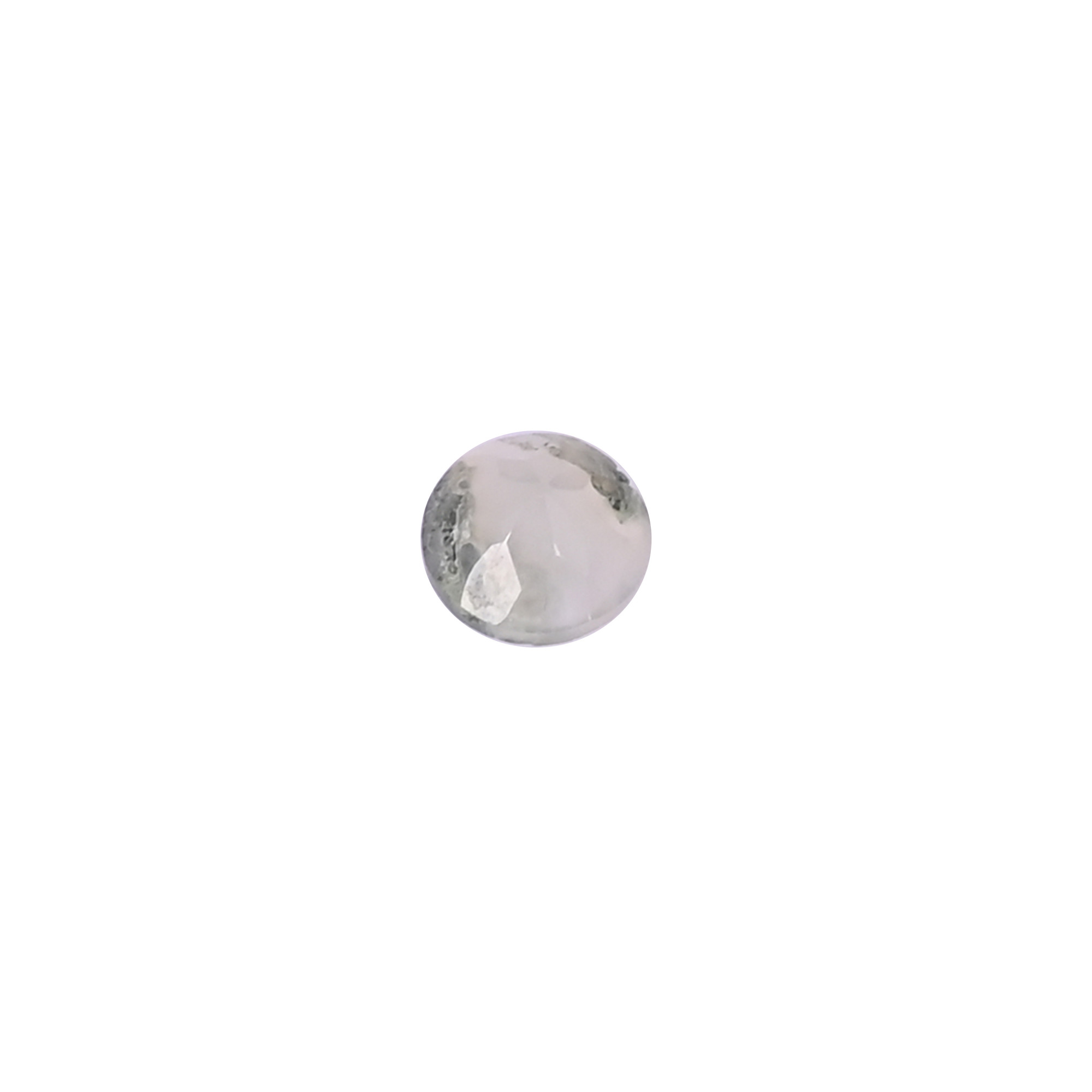 Natural Moss Agate Loose Gemstone 11 Carat Round 7x7 mm Flat-back Cabochon for Jewelry Making  1 Pcs