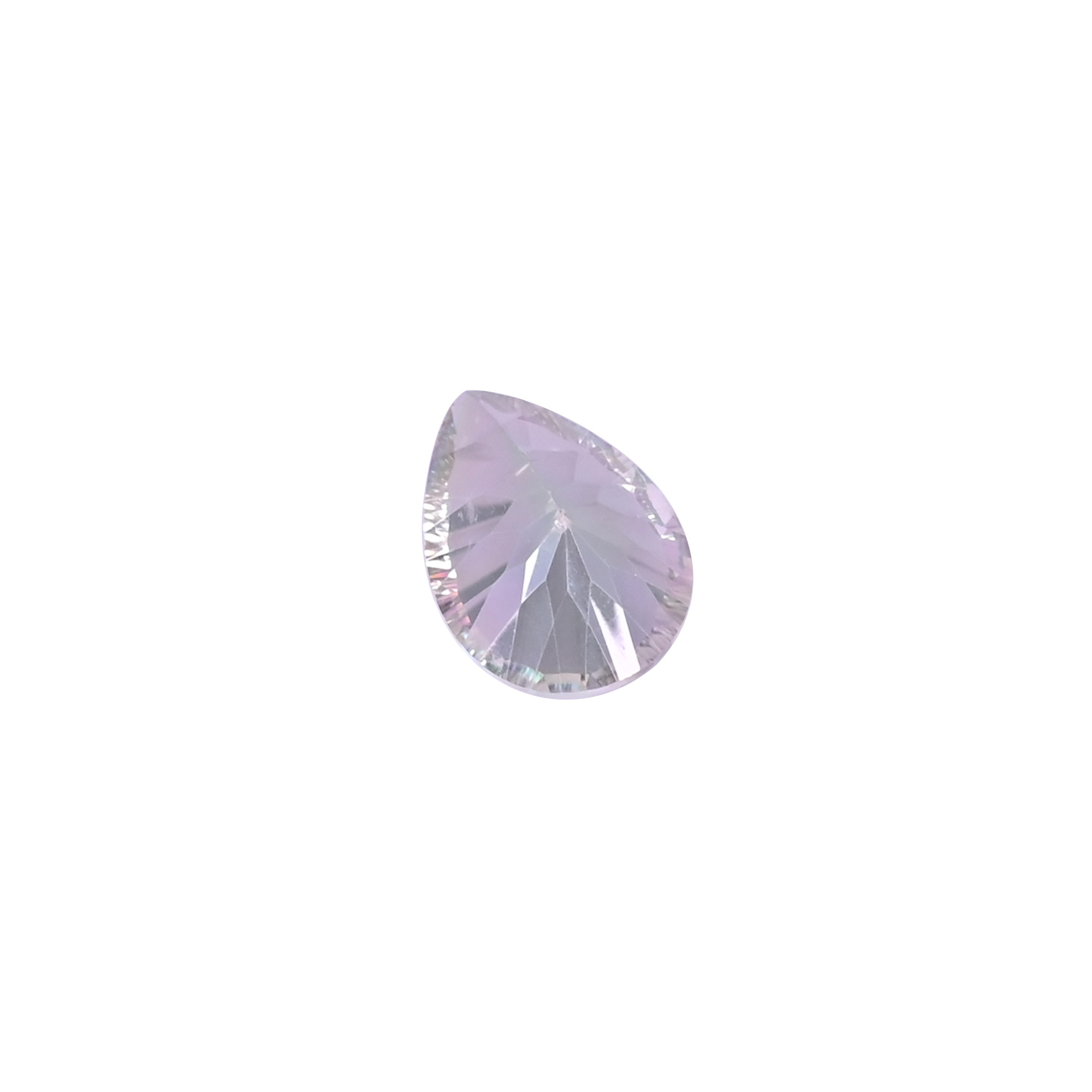Natural Mystic topaz Loose Gemstone 108 Carat Pear 18x13 mm Flat-back Cabochon for Jewelry Making 1 Pcs