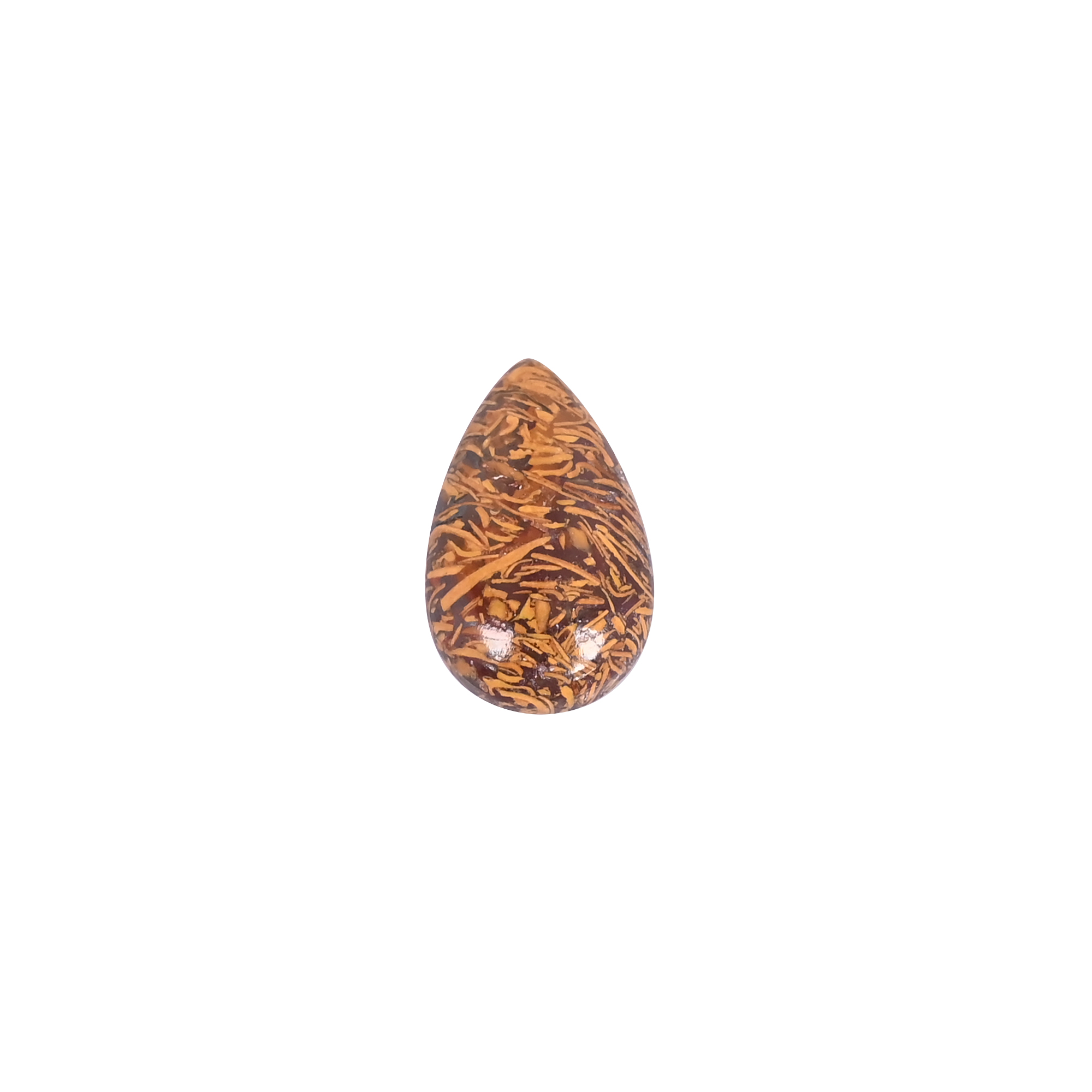 Unique Pattern Natural Mariam Jasper Gemstone Pear Cabochon Loose Stone For Jewelry