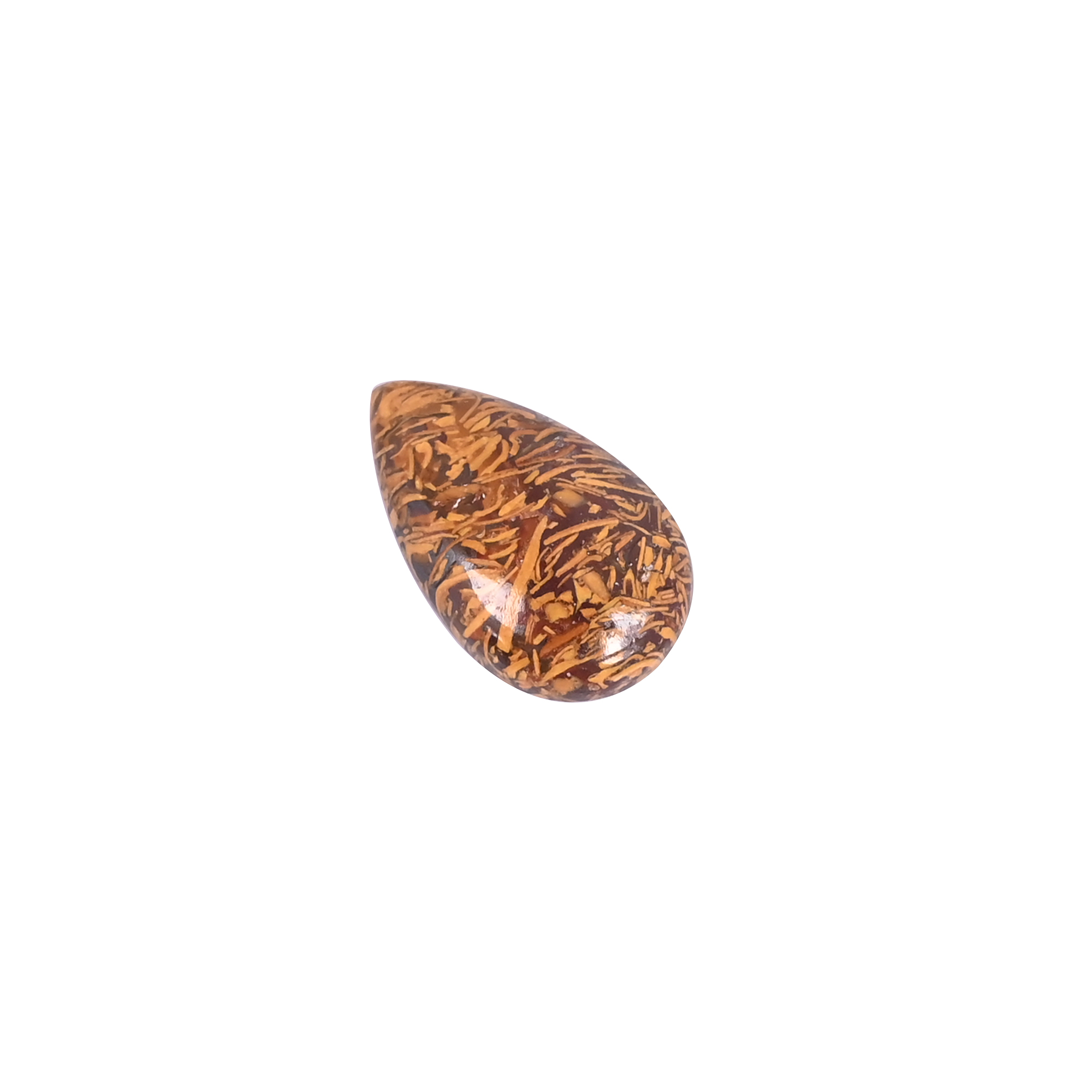 Unique Pattern Natural Mariam Jasper Gemstone Pear Cabochon Loose Stone For Jewelry