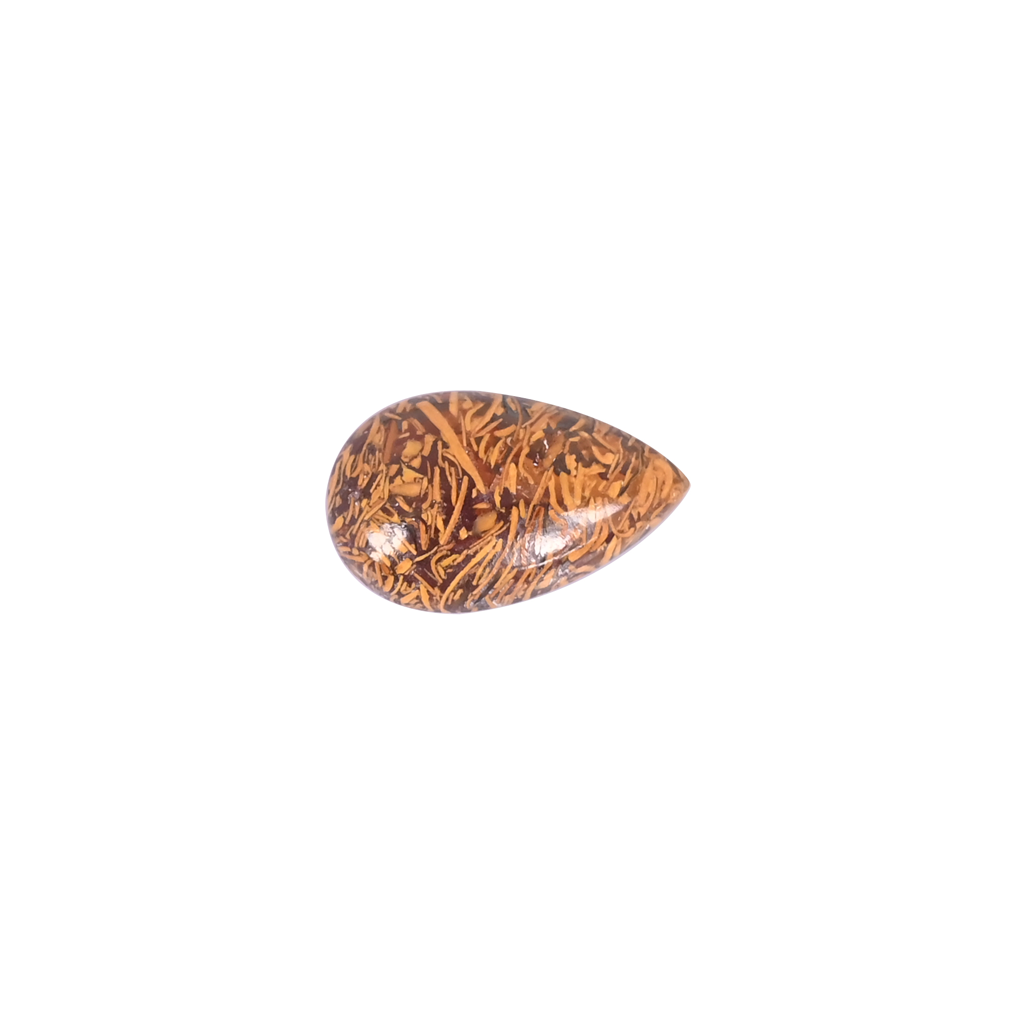 Unique Pattern Natural Mariam Jasper Gemstone Pear Cabochon Loose Stone For Jewelry
