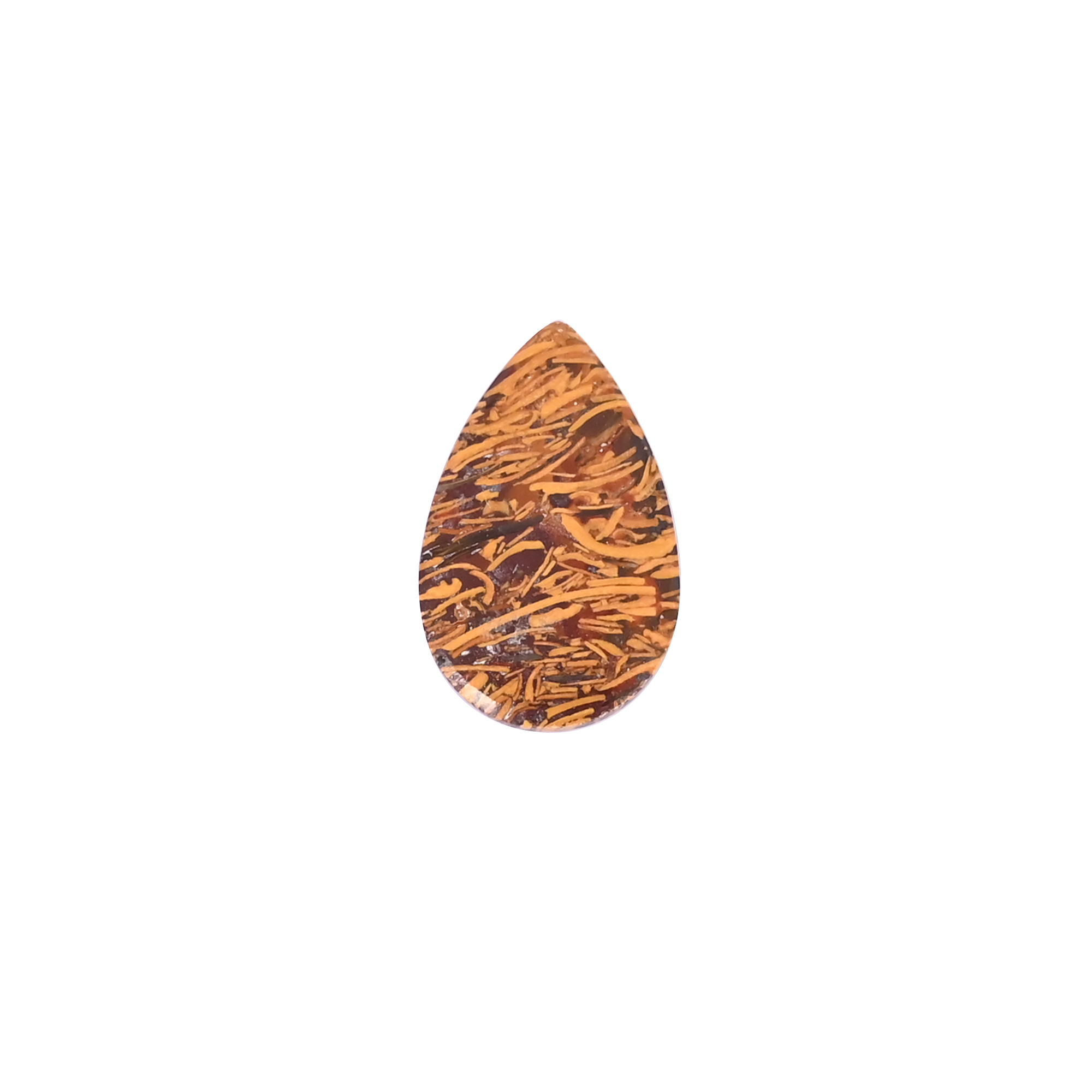 Unique Pattern Natural Mariam Jasper Gemstone Pear Cabochon Loose Stone For Jewelry