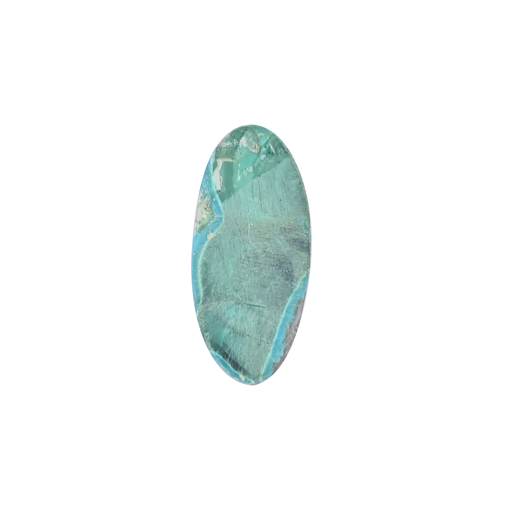 Natural Chrysocolla Malachite Loose Gemstone 268 Carat Oval 30x13 mm Flat-back Cabochon for Jewelry Making 1 Pcs