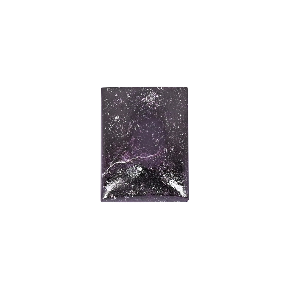 Image of Natural Purpurite Loose Gemstone 4.9 Carat Rectangle 14x10 mm Flat-back Cabochon for Jewelry Making | 1 Pcs