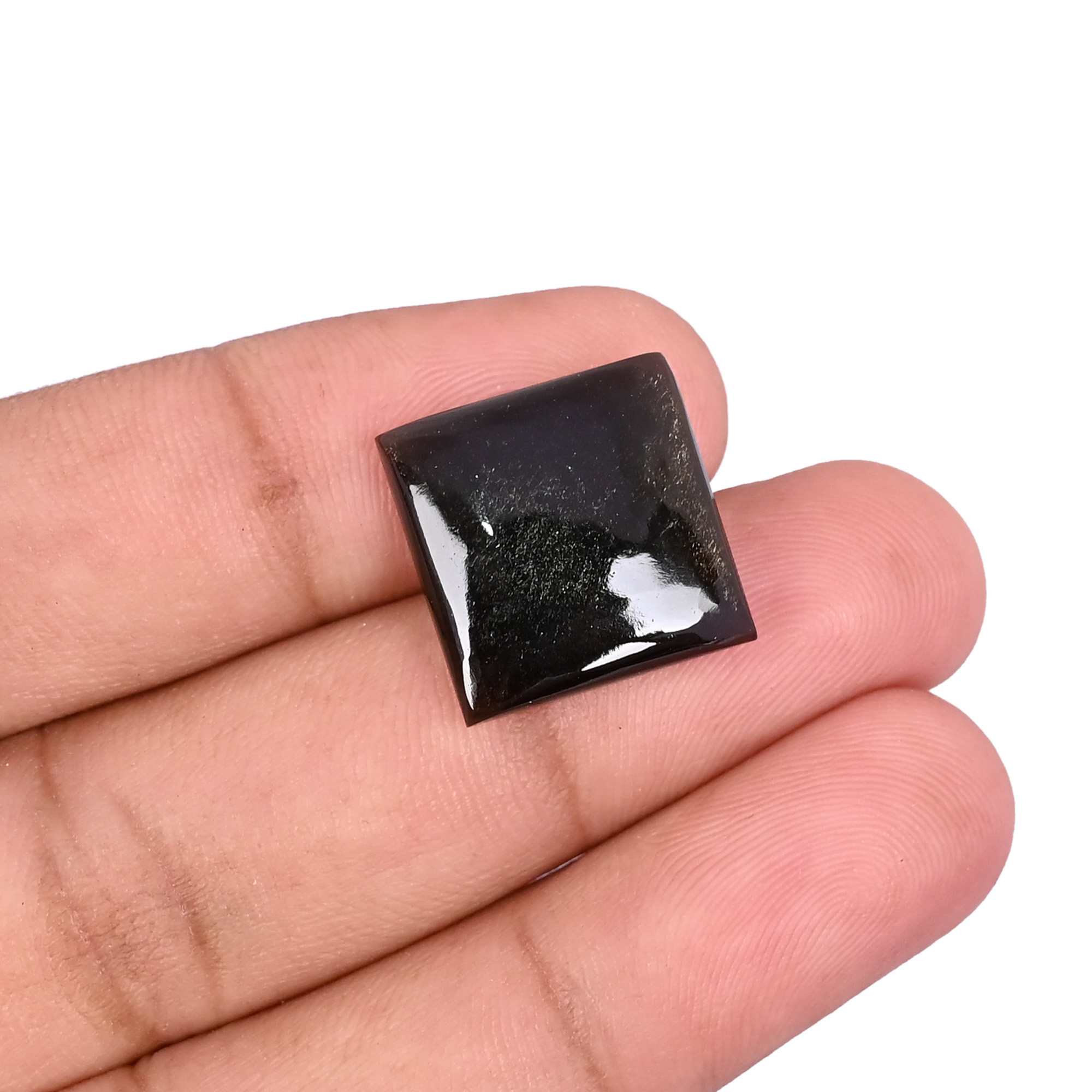 Natural Jasper Loose Gemstone 113 Carat Square 16x16 mm Flat-back Cabochon for Jewelry Making 1 Pcs
