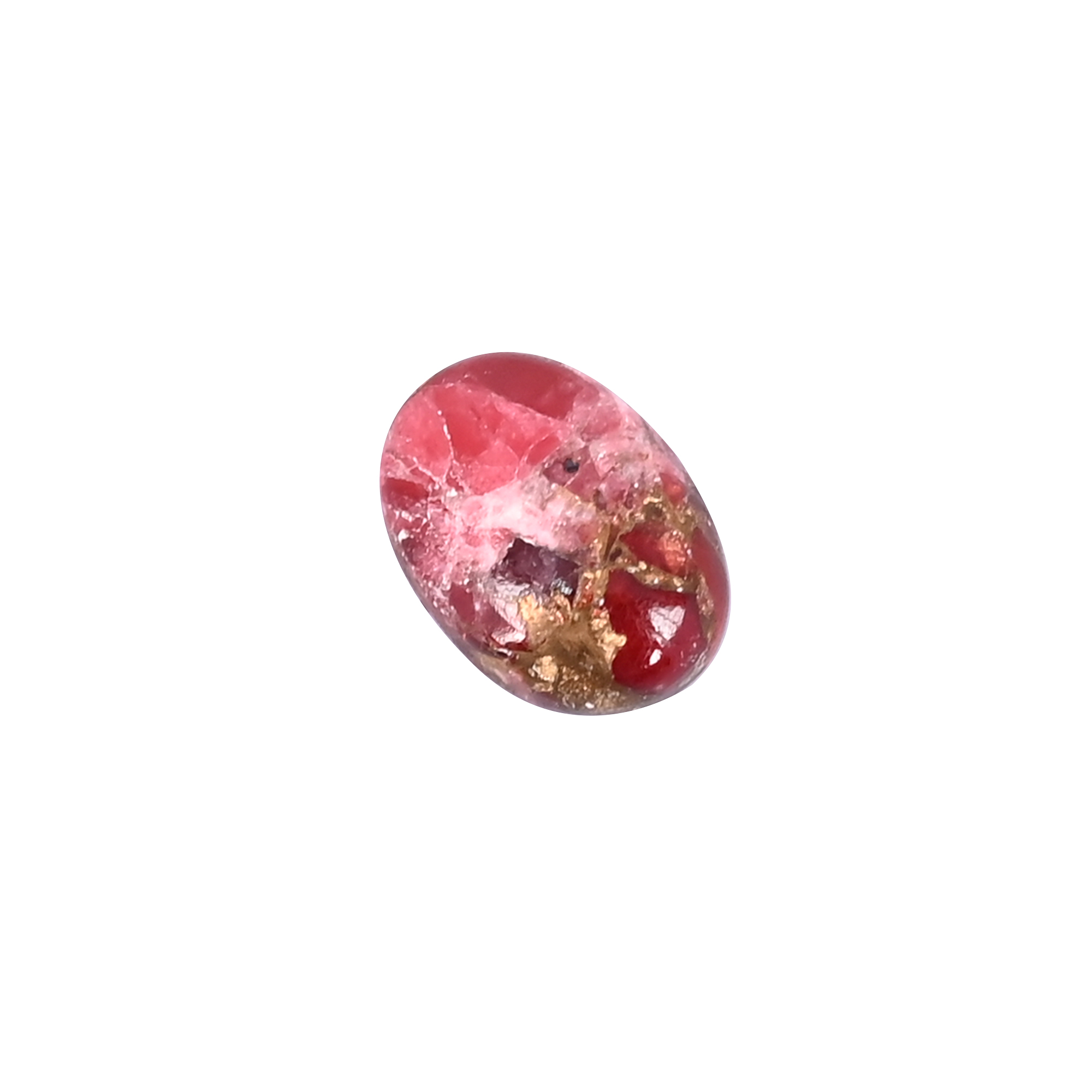 Natural Pink Jade Mohave Copper Loose Gemstone 203 Carat Oval 20x15 mm Flat-back Cabochon for Jewelry Making 1 Pcs