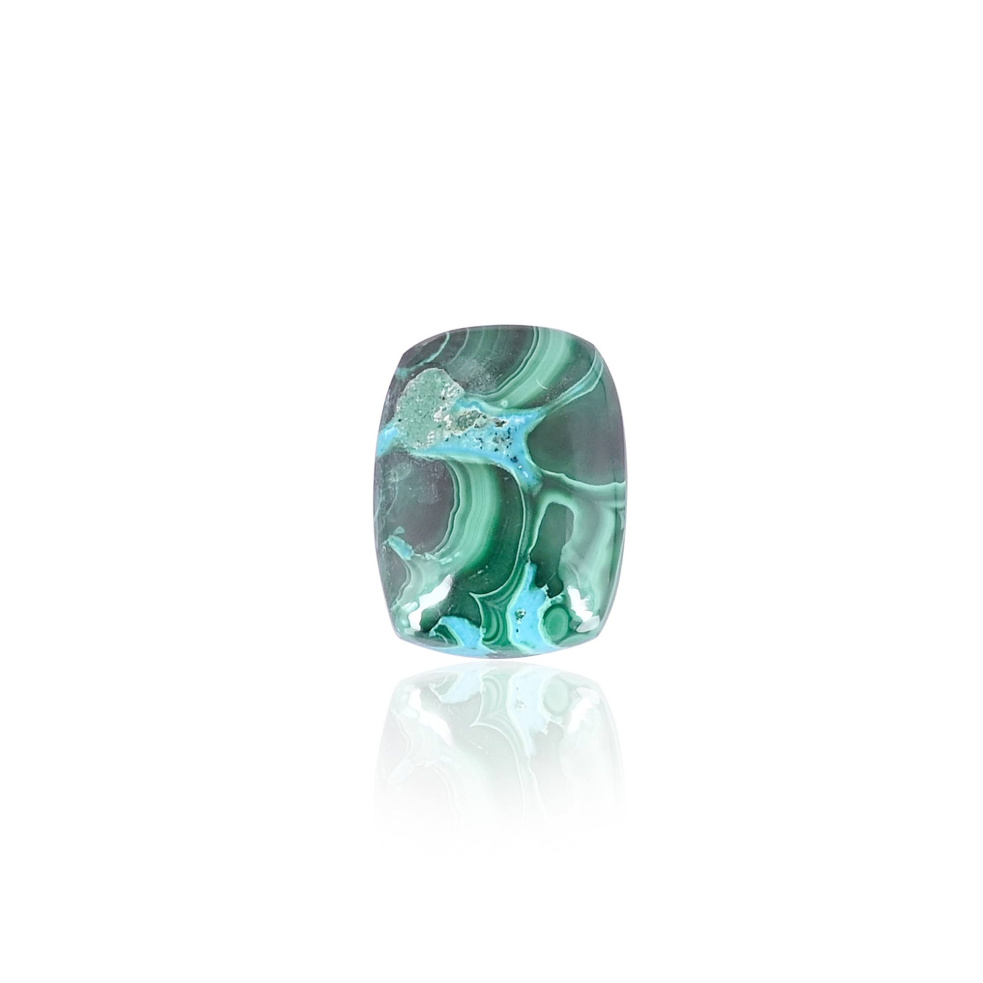 Chrysocolla Malachite Gemstone Wholesale 6 pcs Lot For Jewelry Rectangle Cushion Shape 127cts