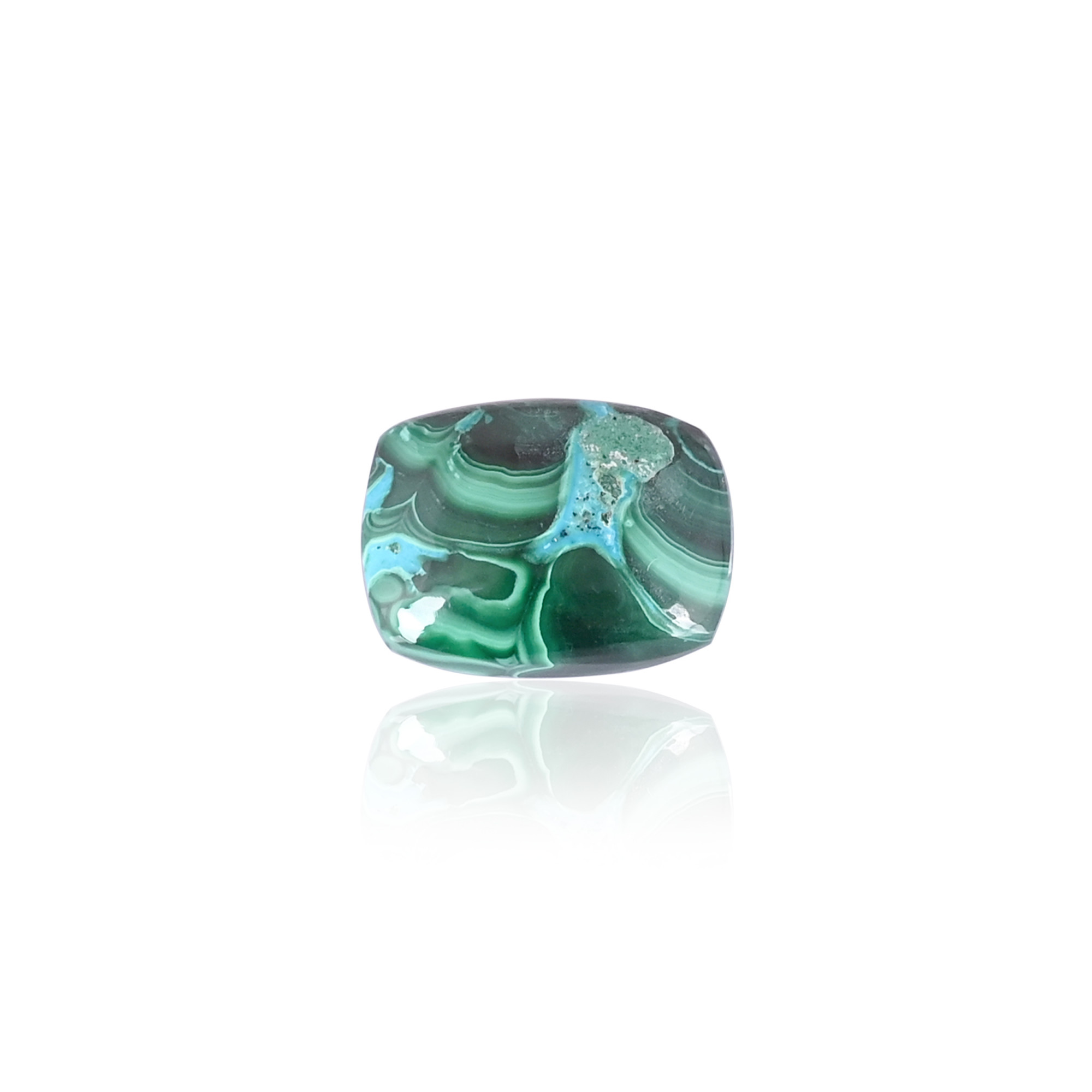 Chrysocolla Malachite Gemstone Wholesale 6 pcs Lot For Jewelry Rectangle Cushion Shape 127cts