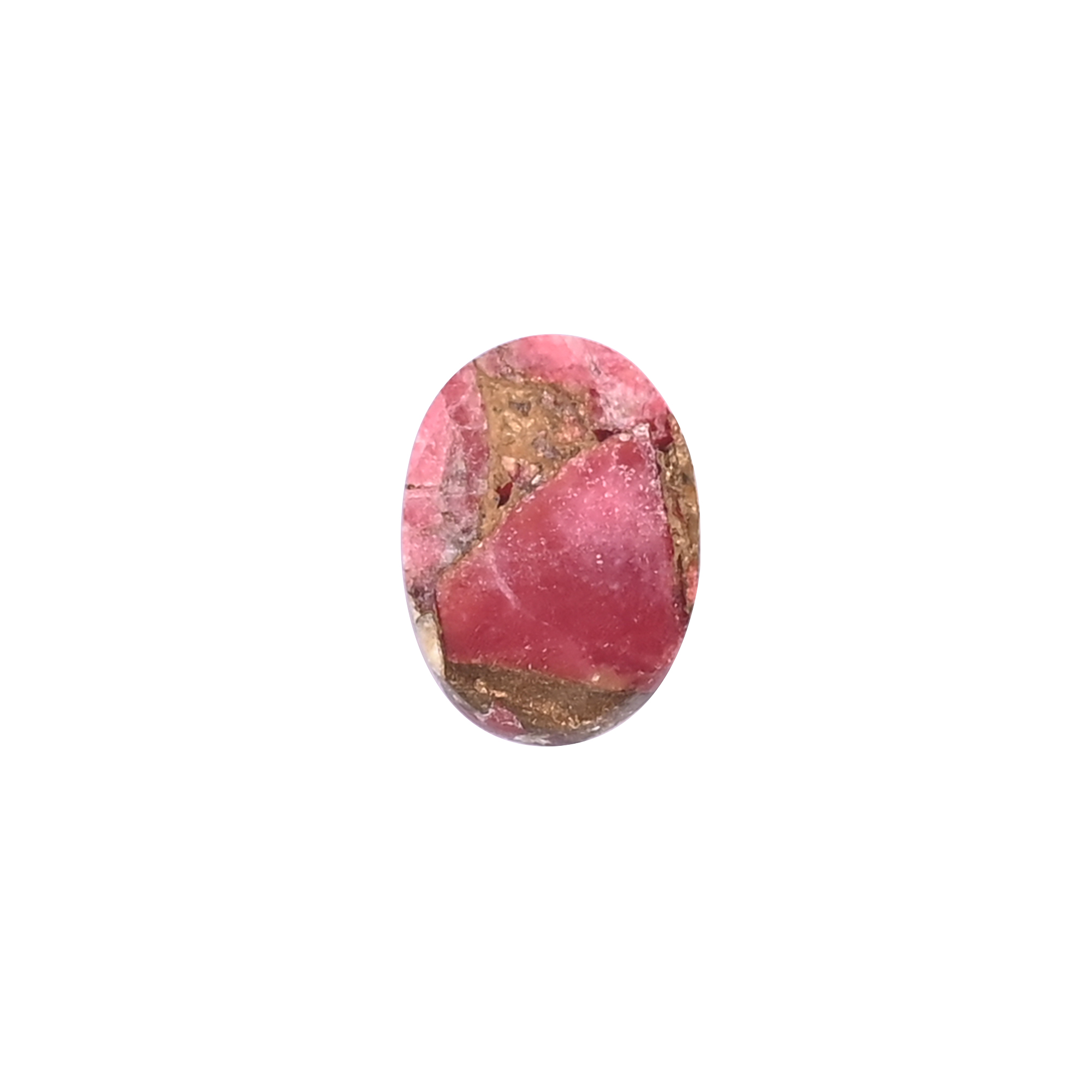 Natural Pink Jade Mohave Copper Loose Gemstone 203 Carat Oval 20x15 mm Flat-back Cabochon for Jewelry Making  1 Pcs