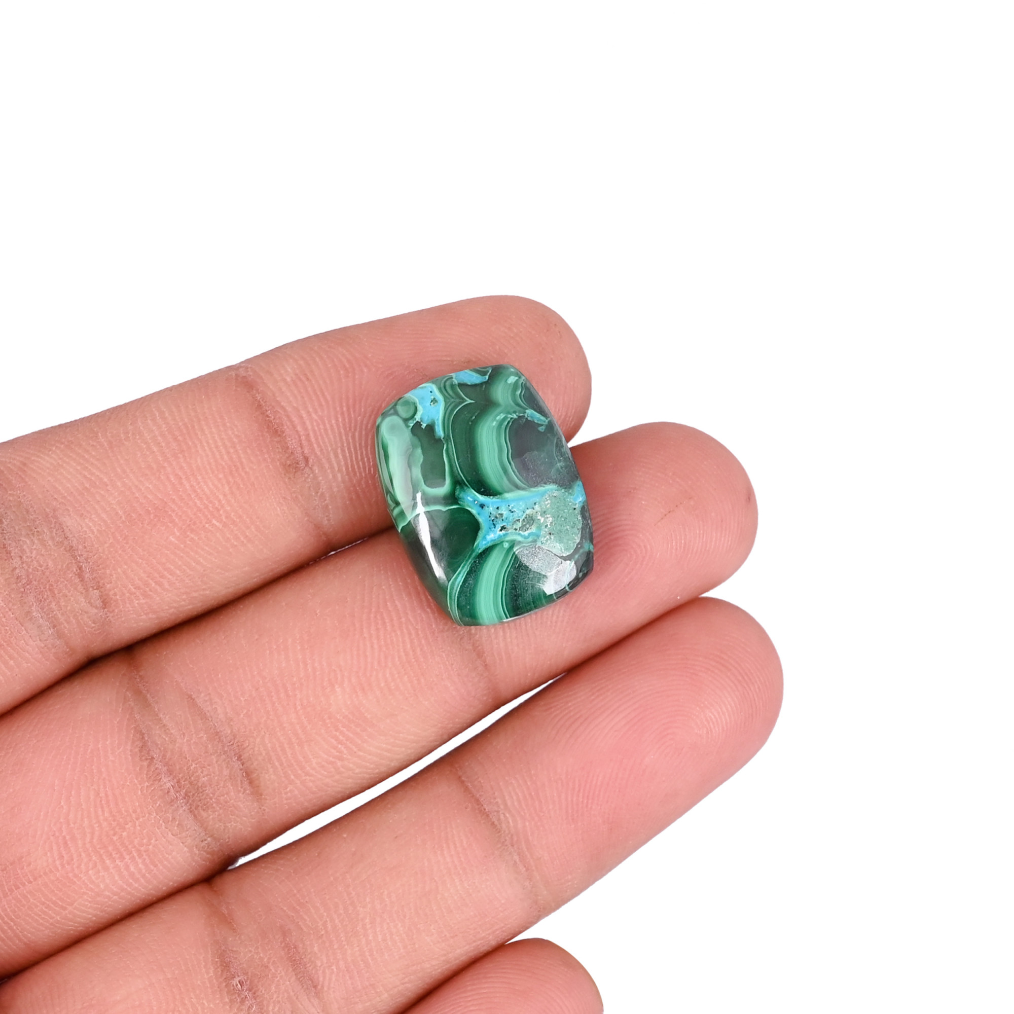 Chrysocolla Malachite Gemstone Wholesale 6 pcs Lot For Jewelry Rectangle Cushion Shape 127cts