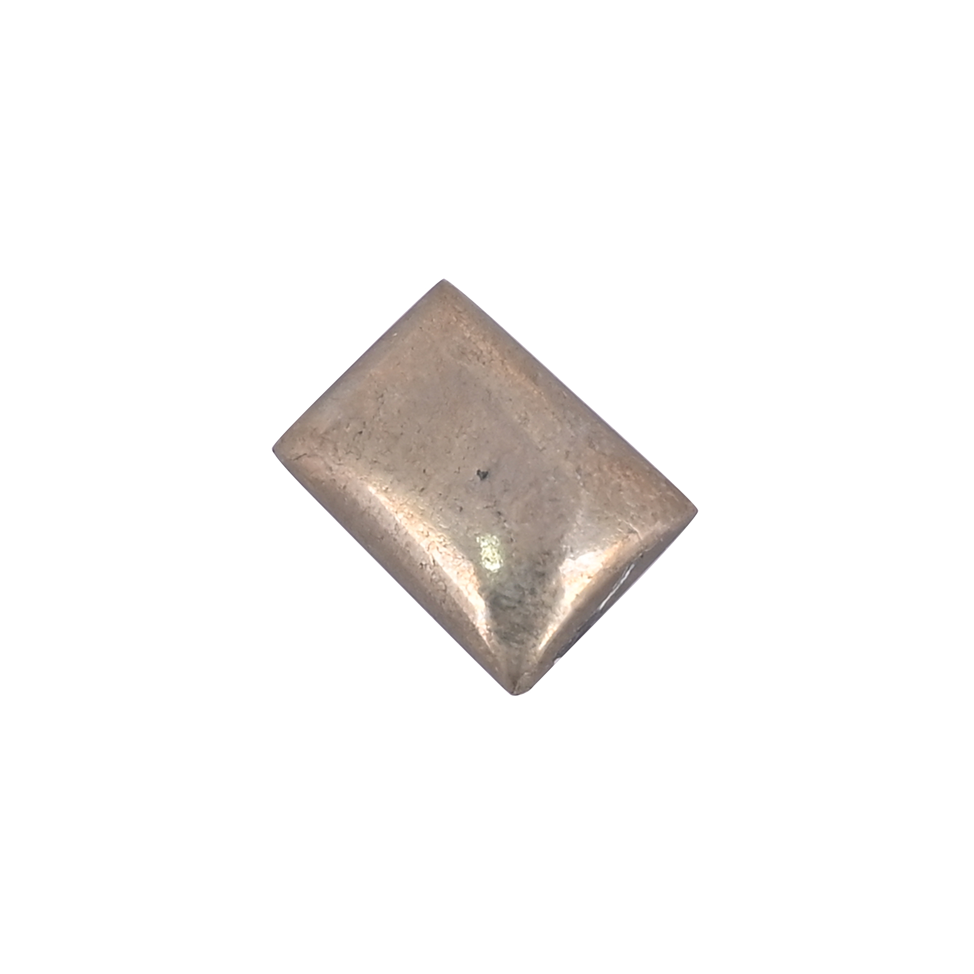 Natural Pyrite Loose Gemstone 114 Carat Rectangle 15x11 mm Flat-back Cabochon for Jewelry Making  1 Pcs