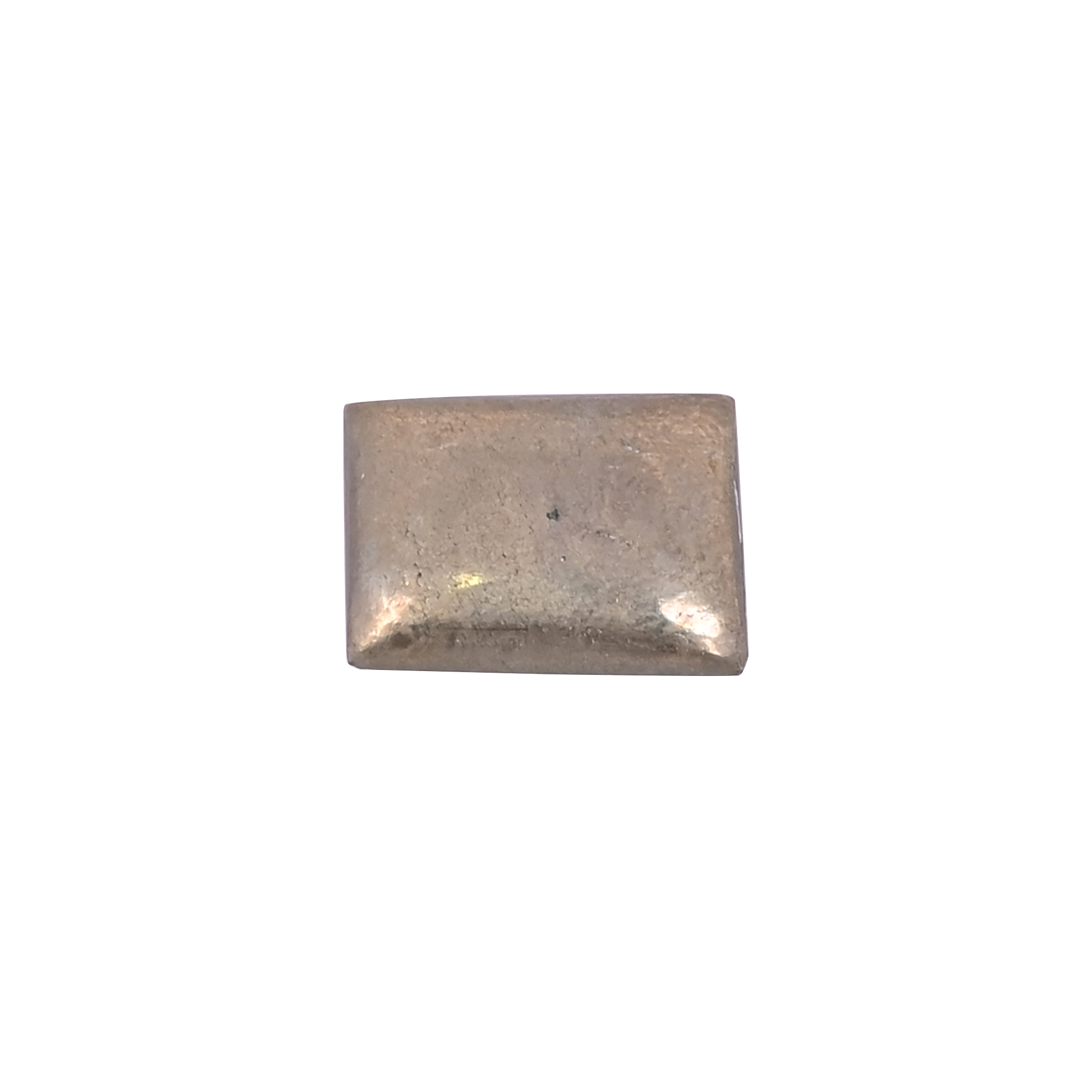 Natural Pyrite Loose Gemstone 114 Carat Rectangle 15x11 mm Flat-back Cabochon for Jewelry Making  1 Pcs