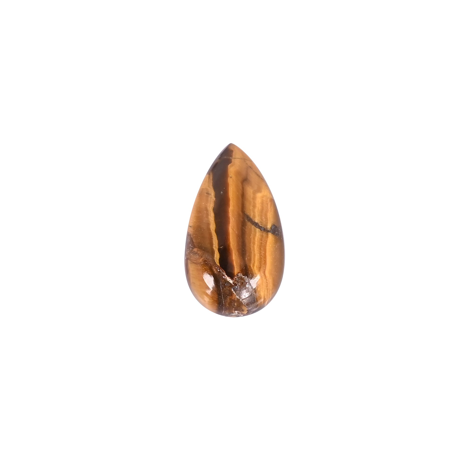 Premium Natural Tiger Eye Pear Shaped Cabochon Gemstone For Jewelry Making