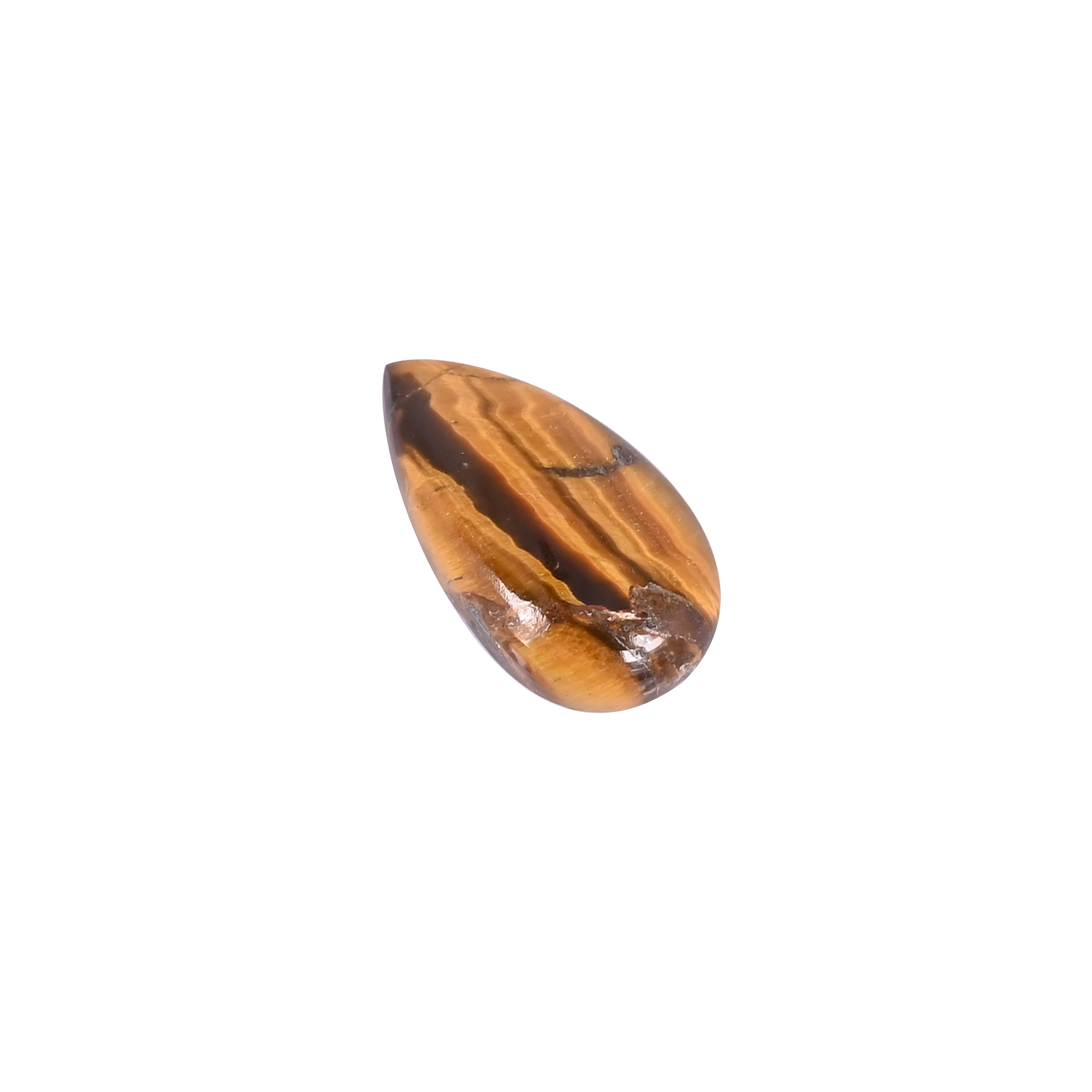 Premium Natural Tiger Eye Pear Shaped Cabochon Gemstone For Jewelry Making