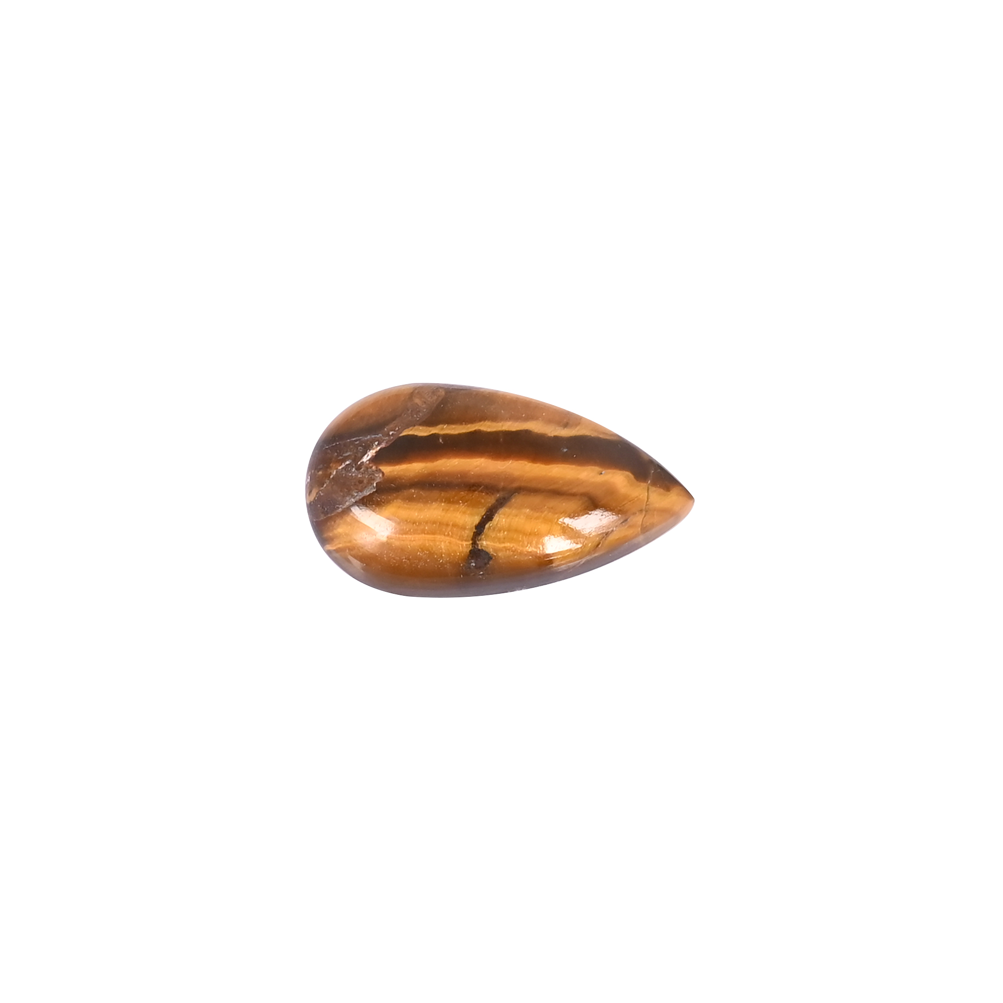 Premium Natural Tiger Eye Pear Shaped Cabochon Gemstone For Jewelry Making
