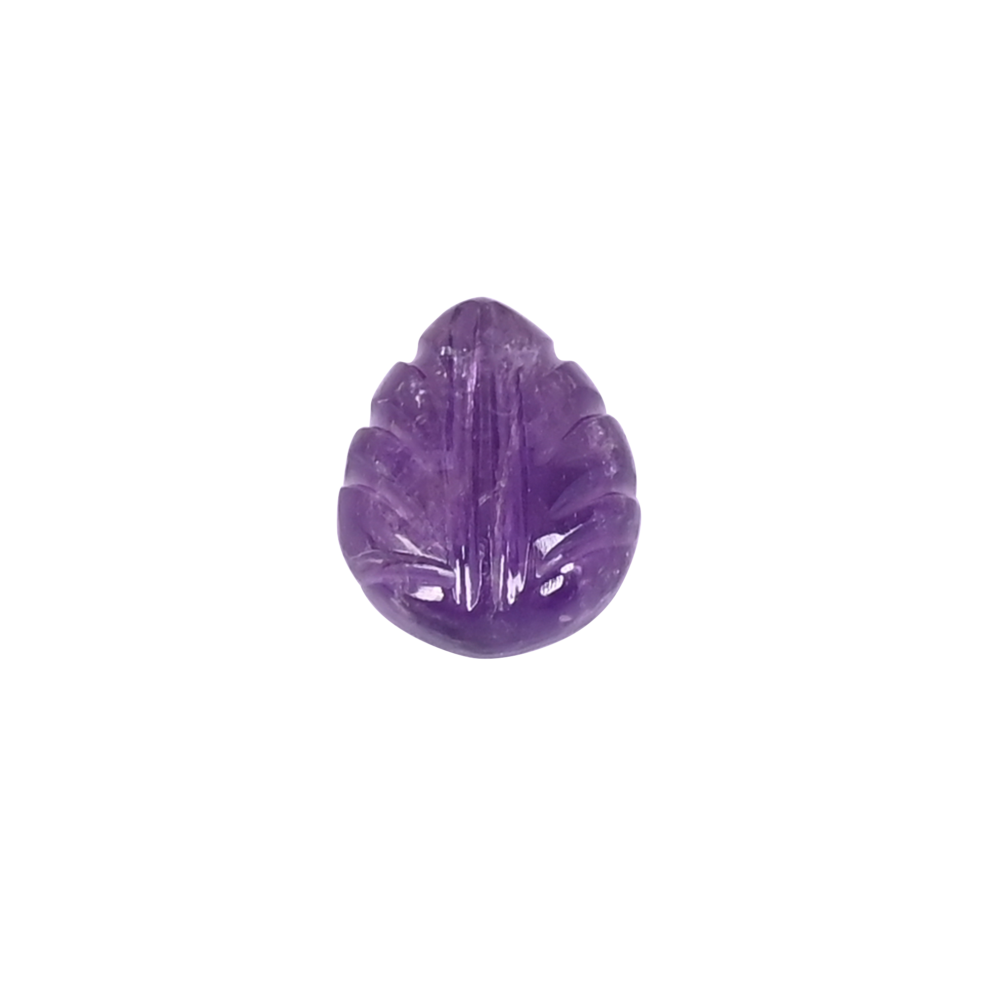 Natural Amethyst Loose Gemstone 43 Carat Pear 12x10 mm Flat-back Cabochon for Jewelry Making 1 Pcs