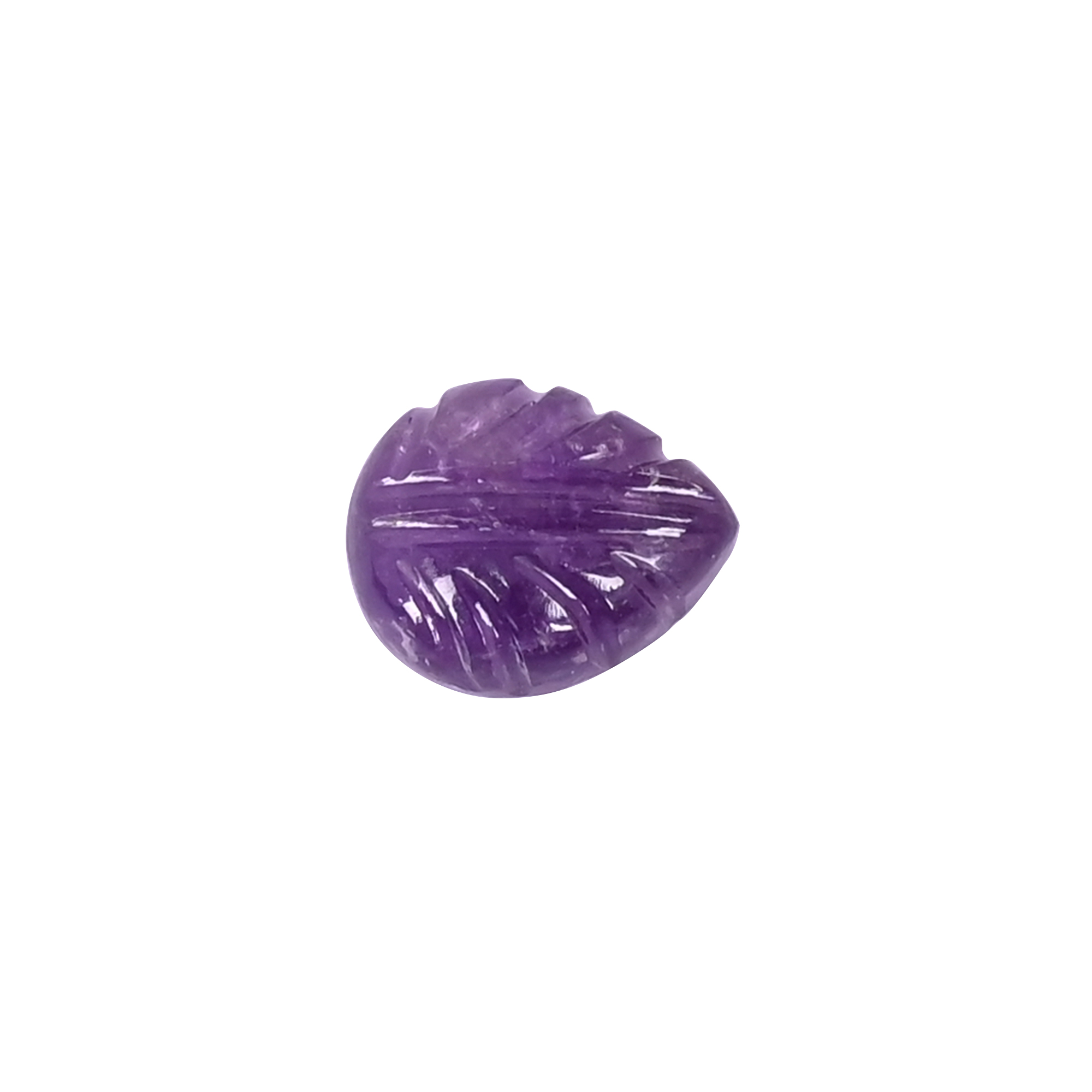 Natural Amethyst Loose Gemstone 43 Carat Pear 12x10 mm Flat-back Cabochon for Jewelry Making 1 Pcs