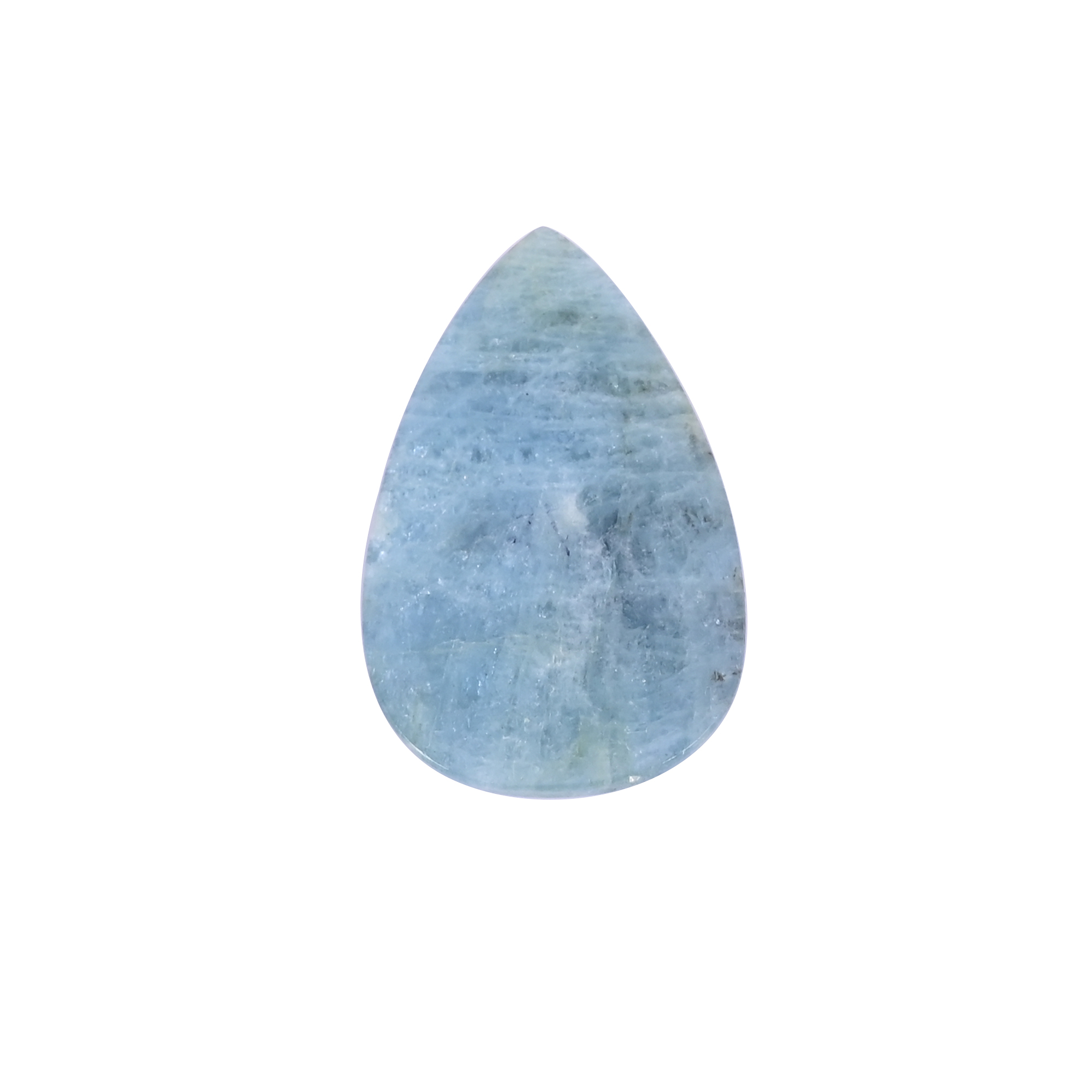 Natural Aquamarine Loose Gemstone 75 Carat Pear 48x31 mm Flat-back Cabochon for Jewelry Making 1 Pcs