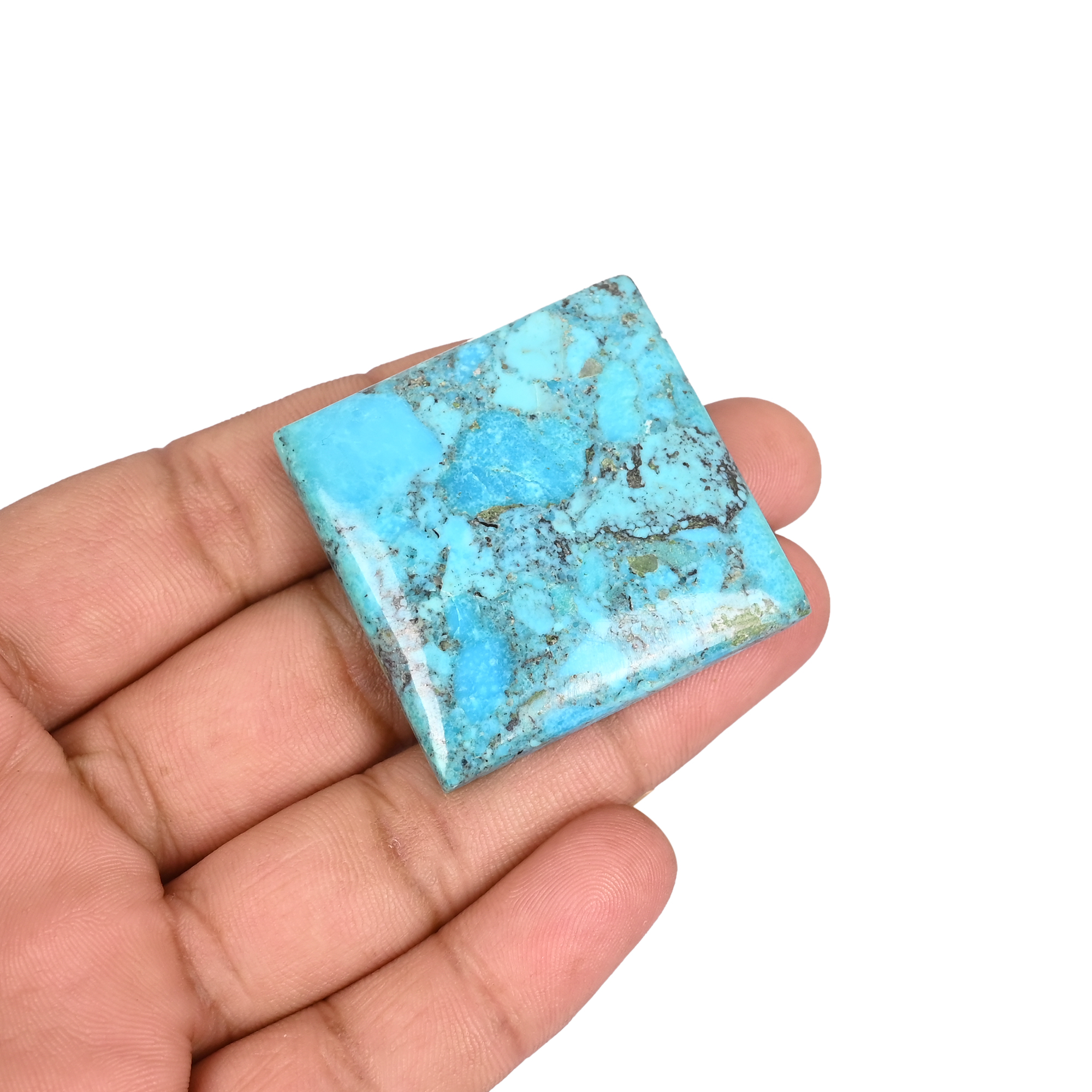 Natural Turquoise Cabochon Square Cut 1295 Cts Loose Gemstone