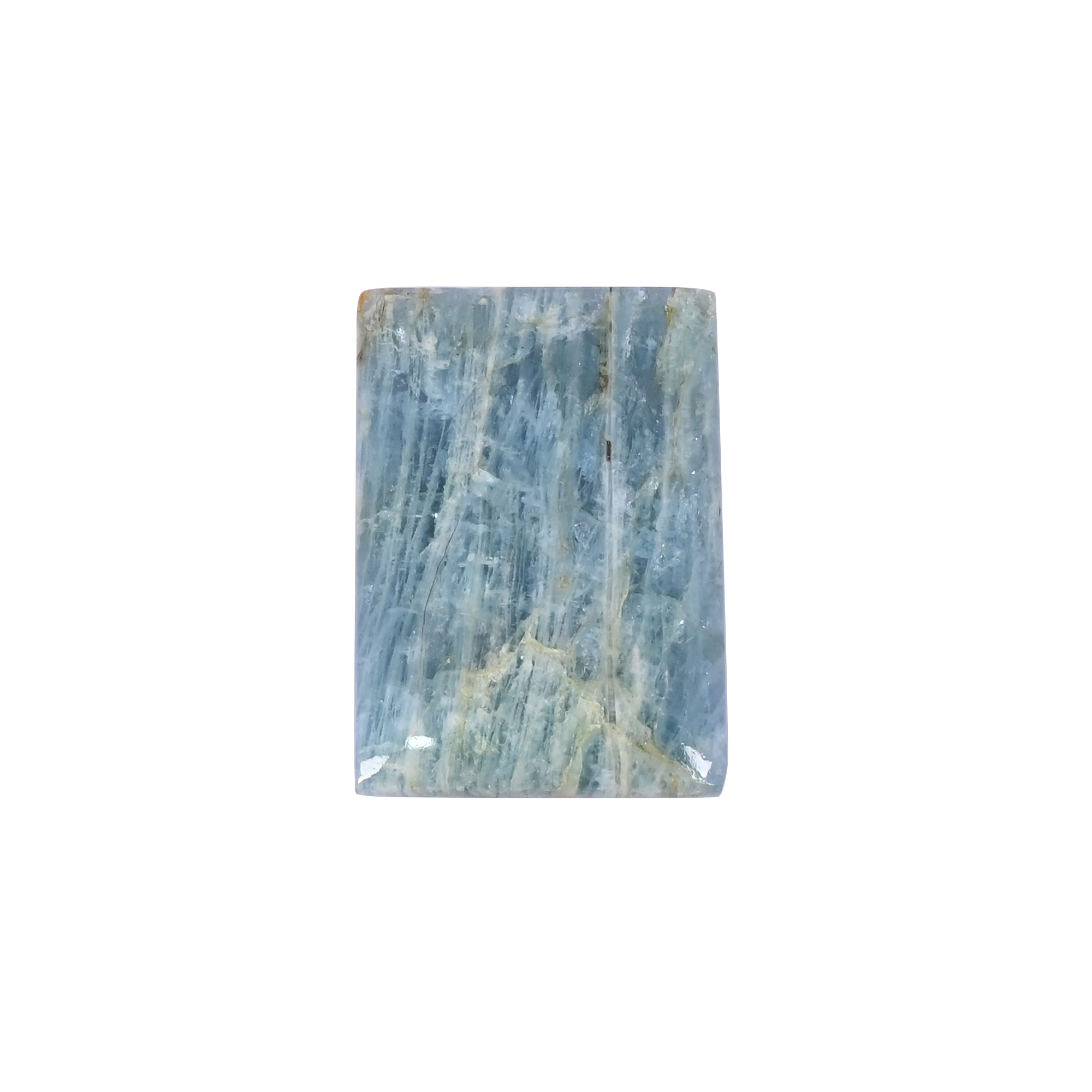 Natural Aquamarine Loose Gemstone 964 Carat Rectangle 47x32 mm Flat-back Cabochon for Jewelry Making  1 Pcs