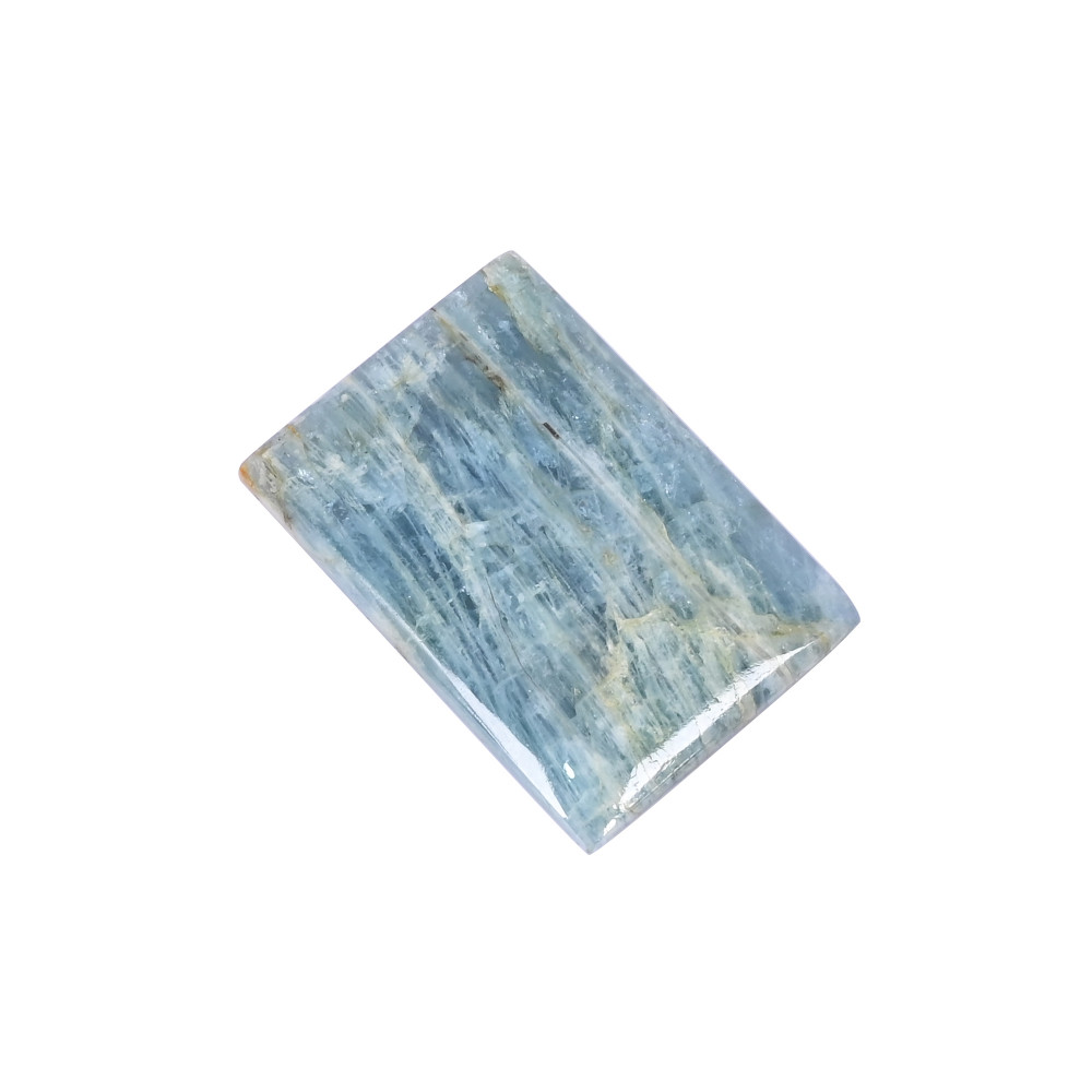 Image of Natural Aquamarine Loose Gemstone 96.4 Carat Rectangle 47x32 mm Flat-back Cabochon for Jewelry Making | 1 Pcs