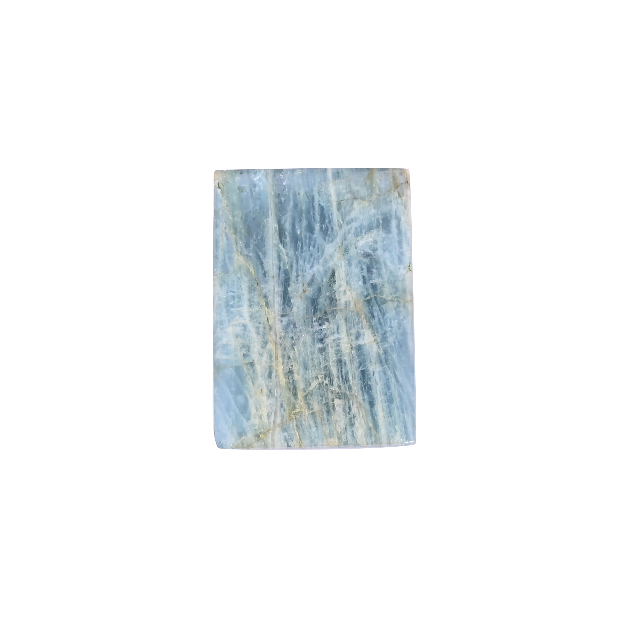 Natural Aquamarine Loose Gemstone 964 Carat Rectangle 47x32 mm Flat-back Cabochon for Jewelry Making  1 Pcs