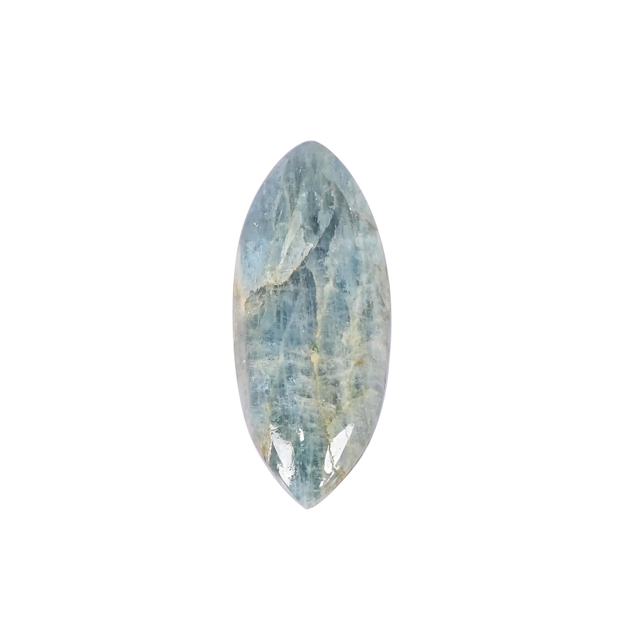 Natural Aquamarine Loose Gemstone 621 Carat Marquise 53x22 mm Flat-back Cabochon for Jewelry Making 1 Pcs
