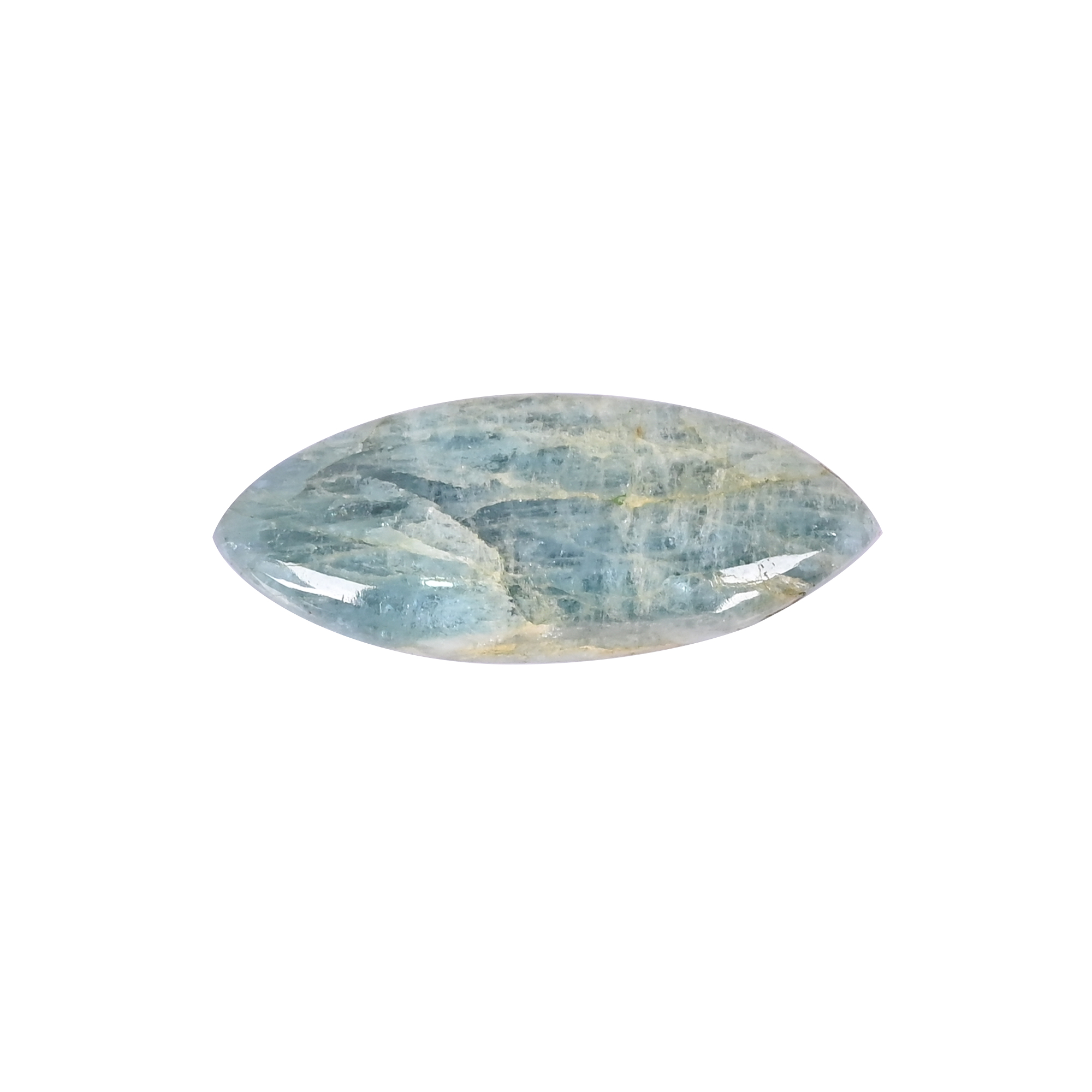 Natural Aquamarine Loose Gemstone 621 Carat Marquise 53x22 mm Flat-back Cabochon for Jewelry Making 1 Pcs