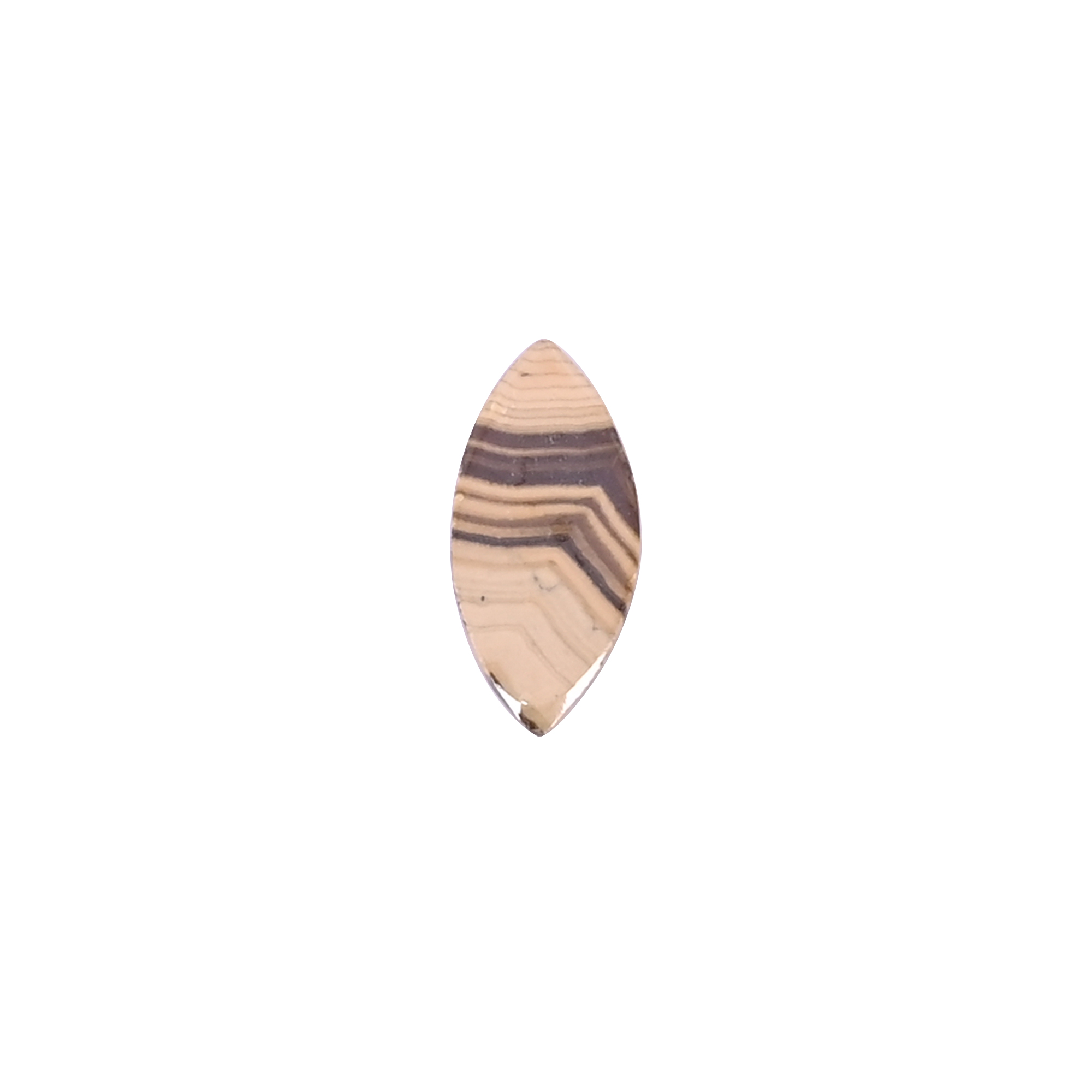 Natural Zebra Jasper Loose Gemstone 15 Carat Marquise 11x5 mm Flat-back Faceted Stone for Jewelry Making 1 Pcs