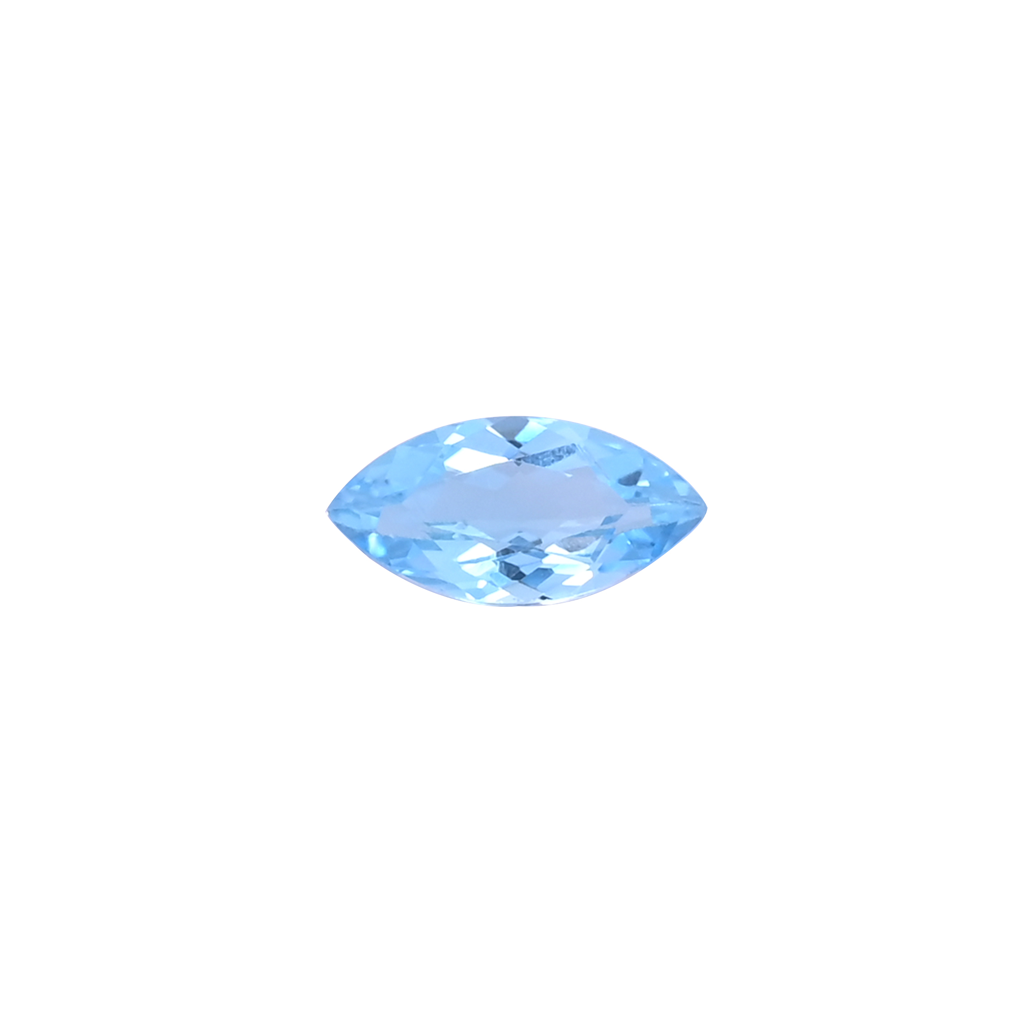 Natural Swiss Blue Topaz Loose Gemstone 19 Carat Marquise 12x6 mm Flat-back Faceted for Jewelry Making 1 Pcs