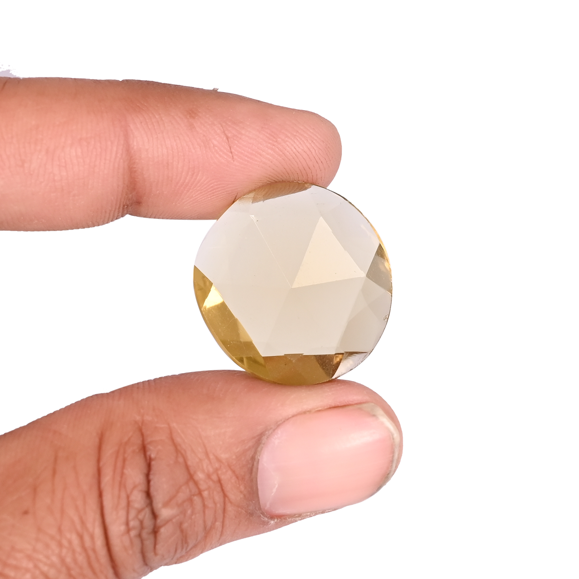 Ishu Gems Natural Beer Quartz Loose Gemstone 205 Ct Oval Rose Cut 24x22 mm Customizable-For Jewelry Making Wholesale Supply