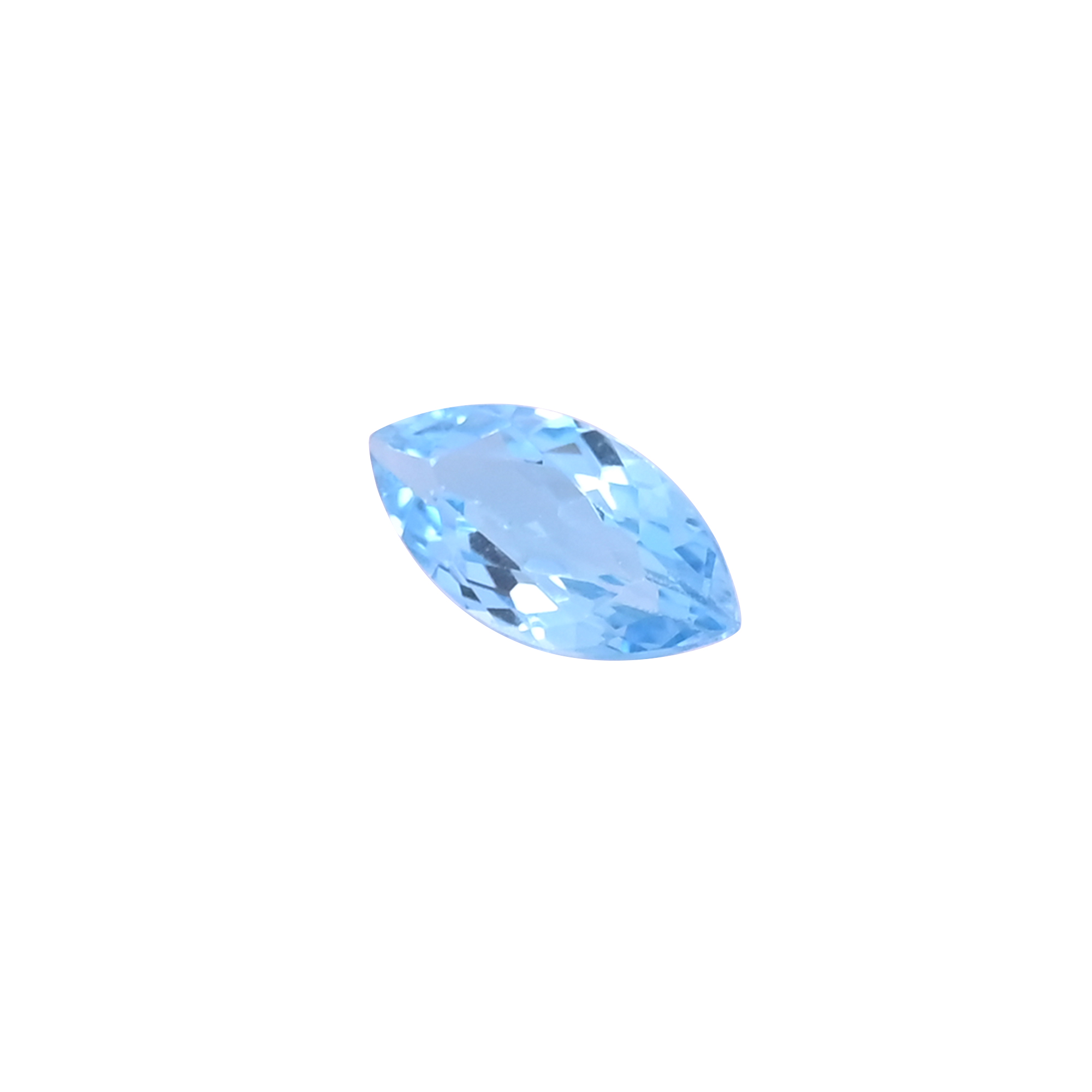 Natural Swiss Blue Topaz Loose Gemstone 19 Carat Marquise 12x6 mm Flat-back Faceted for Jewelry Making 1 Pcs