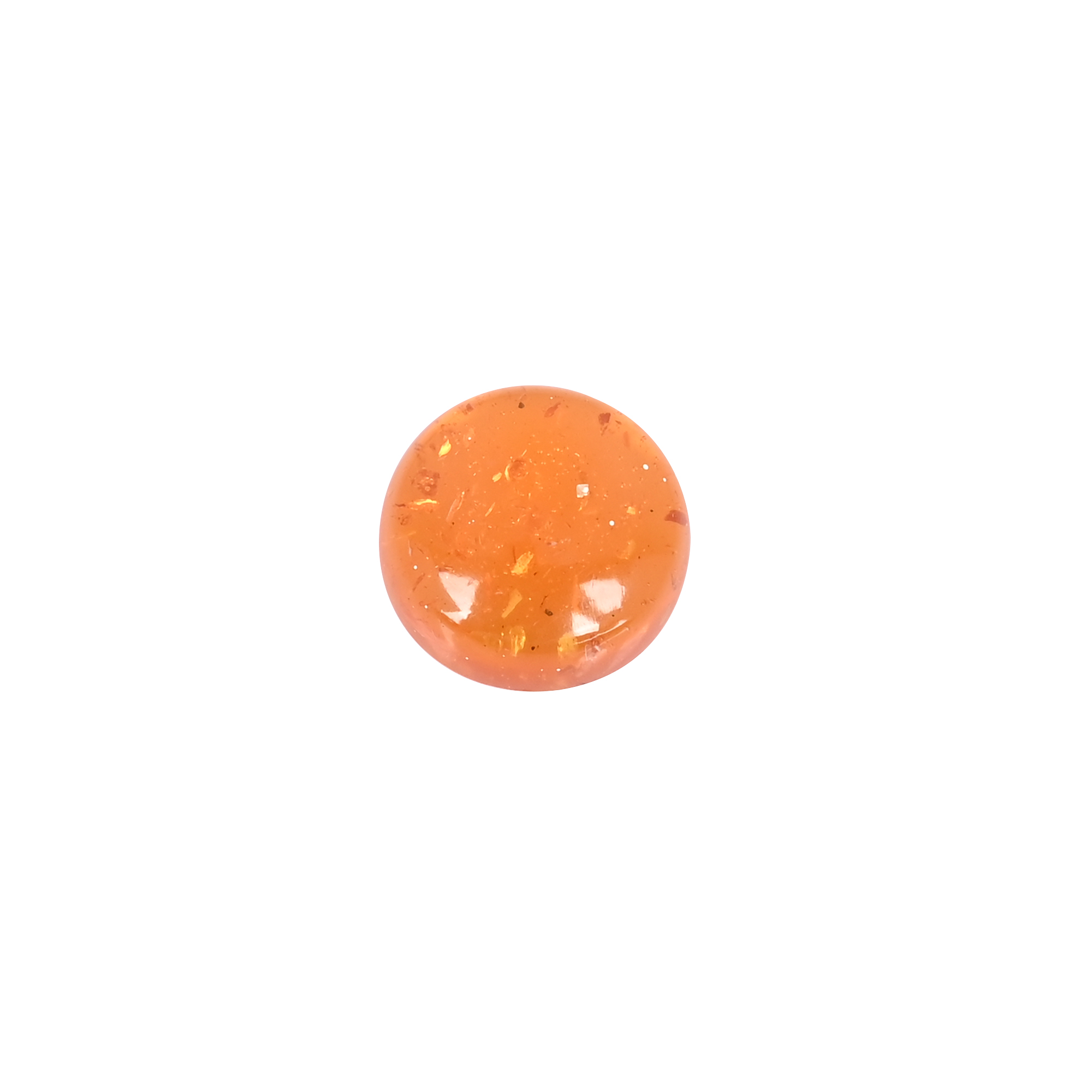Natural Look Synthetic Amber Round Shape Cabochon Gemstone For Jewelry Making