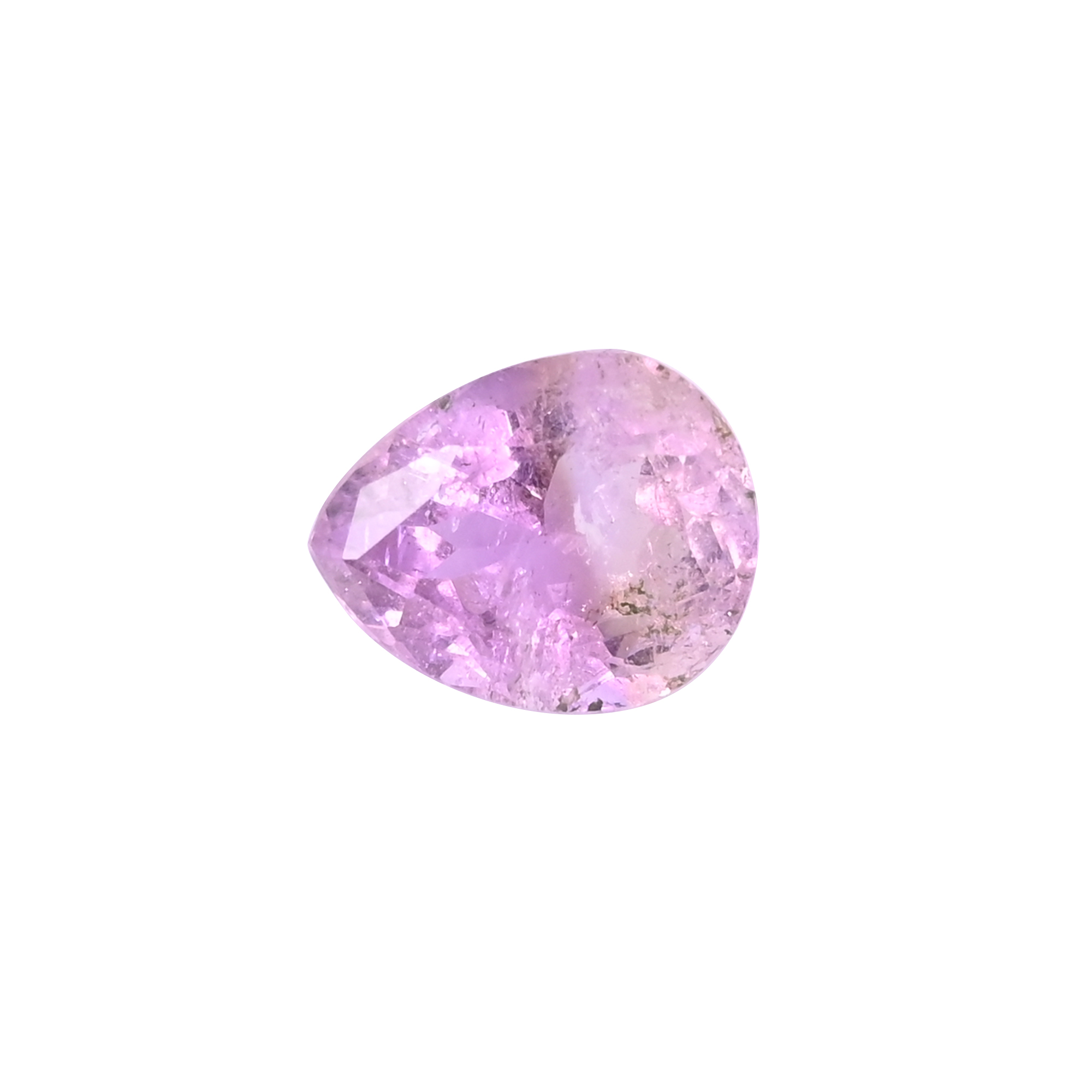 Natural Amethyst Loose Gemstone 173 Carat Pear 19x16 mm Flat-back Faceted for Jewelry Making  1 Pcs