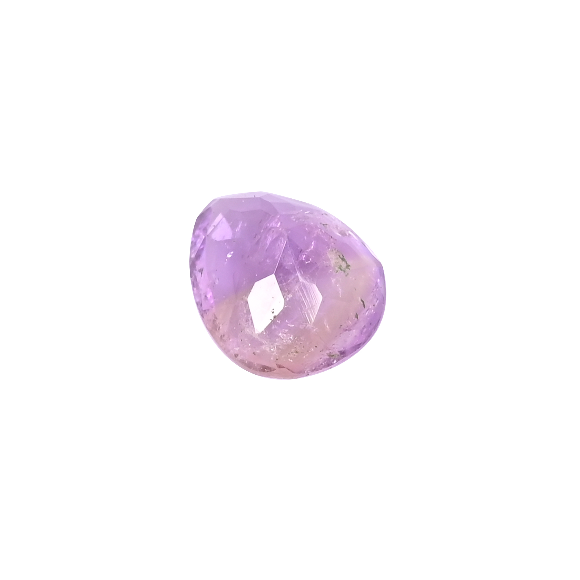 Natural Amethyst Loose Gemstone 173 Carat Pear 19x16 mm Flat-back Faceted for Jewelry Making 1 Pcs