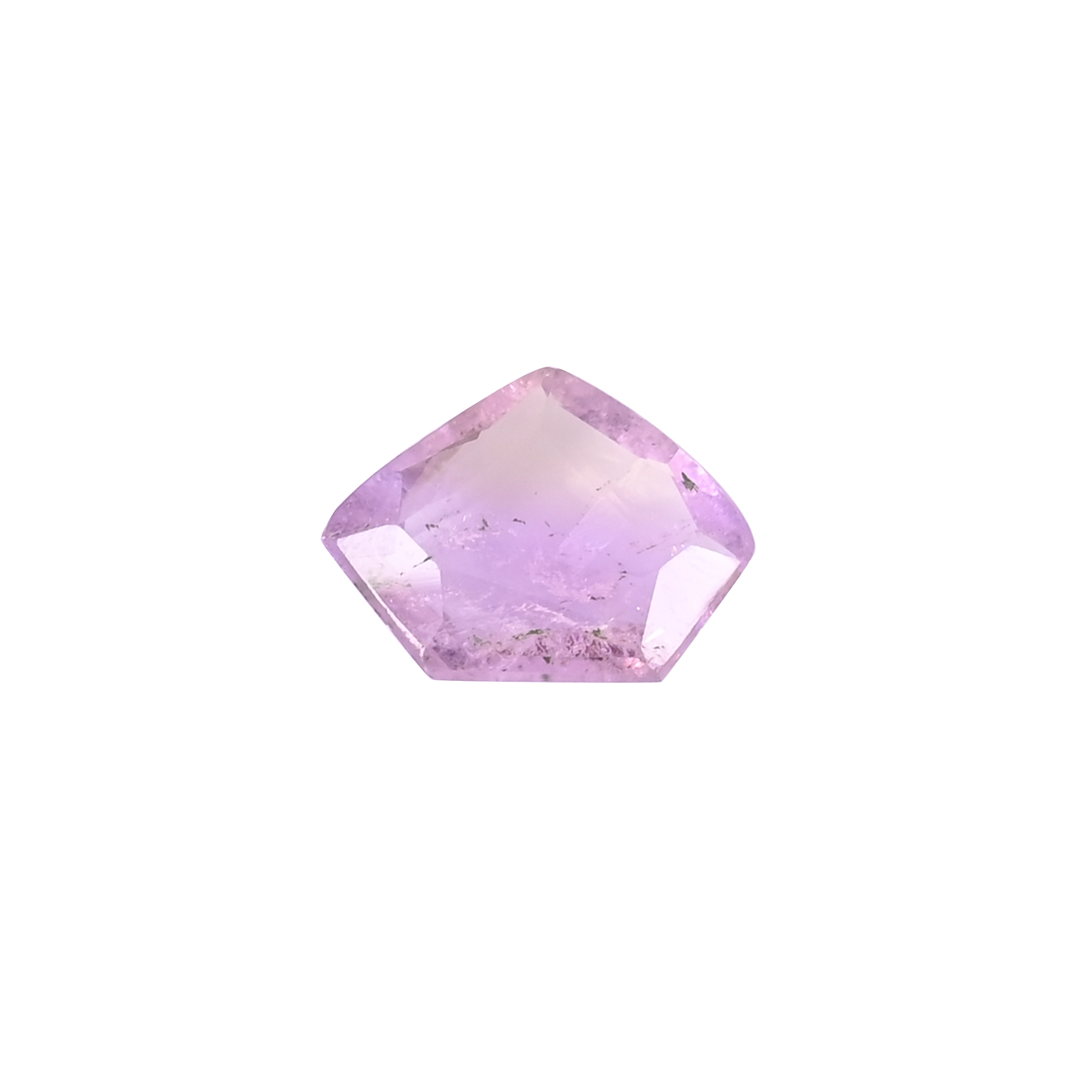 Natural Amethyst Loose Gemstone 139 Carat Irregular 21x16 mm Flat-back Faceted for Jewelry Making  1 Pcs