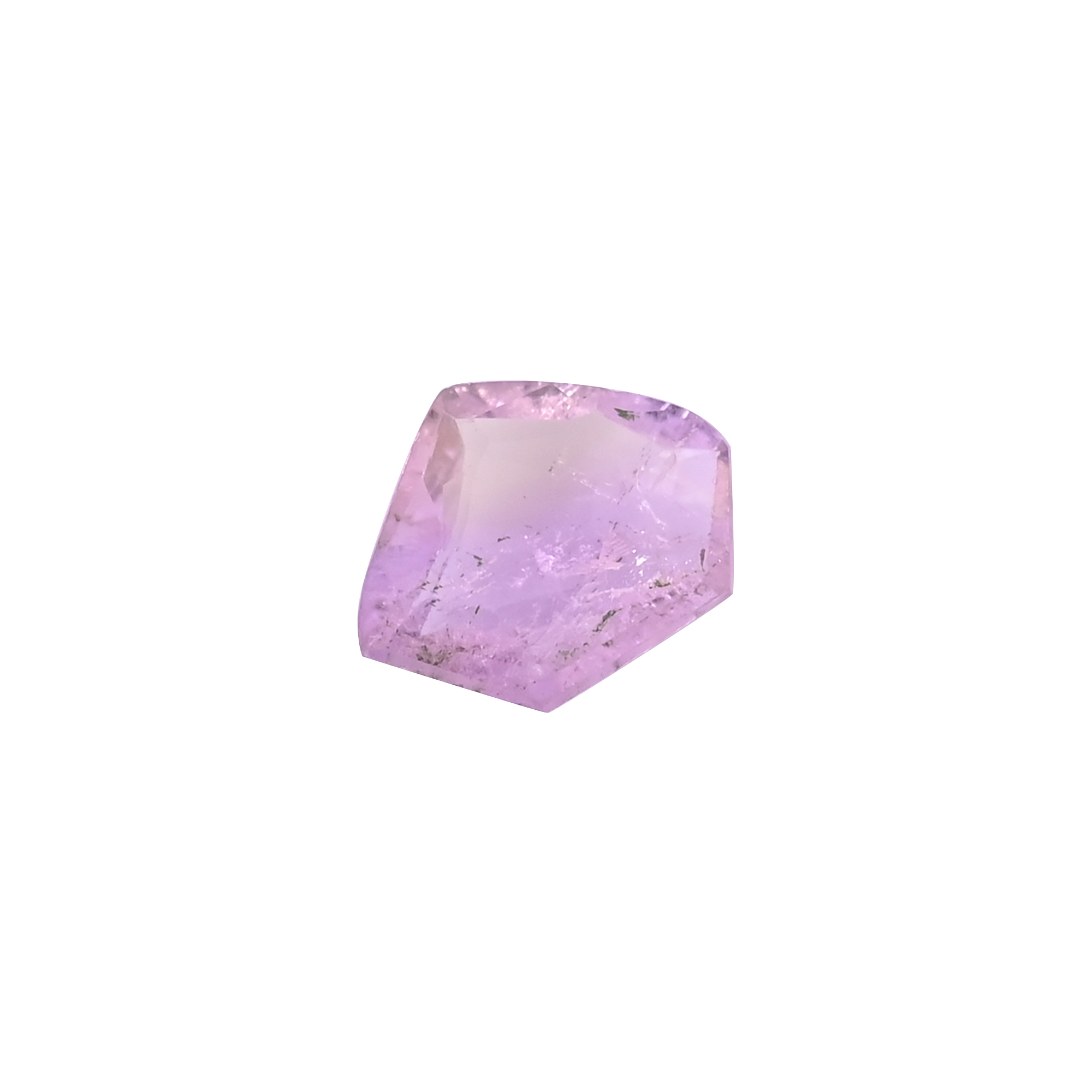 Natural Amethyst Loose Gemstone 139 Carat Irregular 21x16 mm Flat-back Faceted for Jewelry Making 1 Pcs