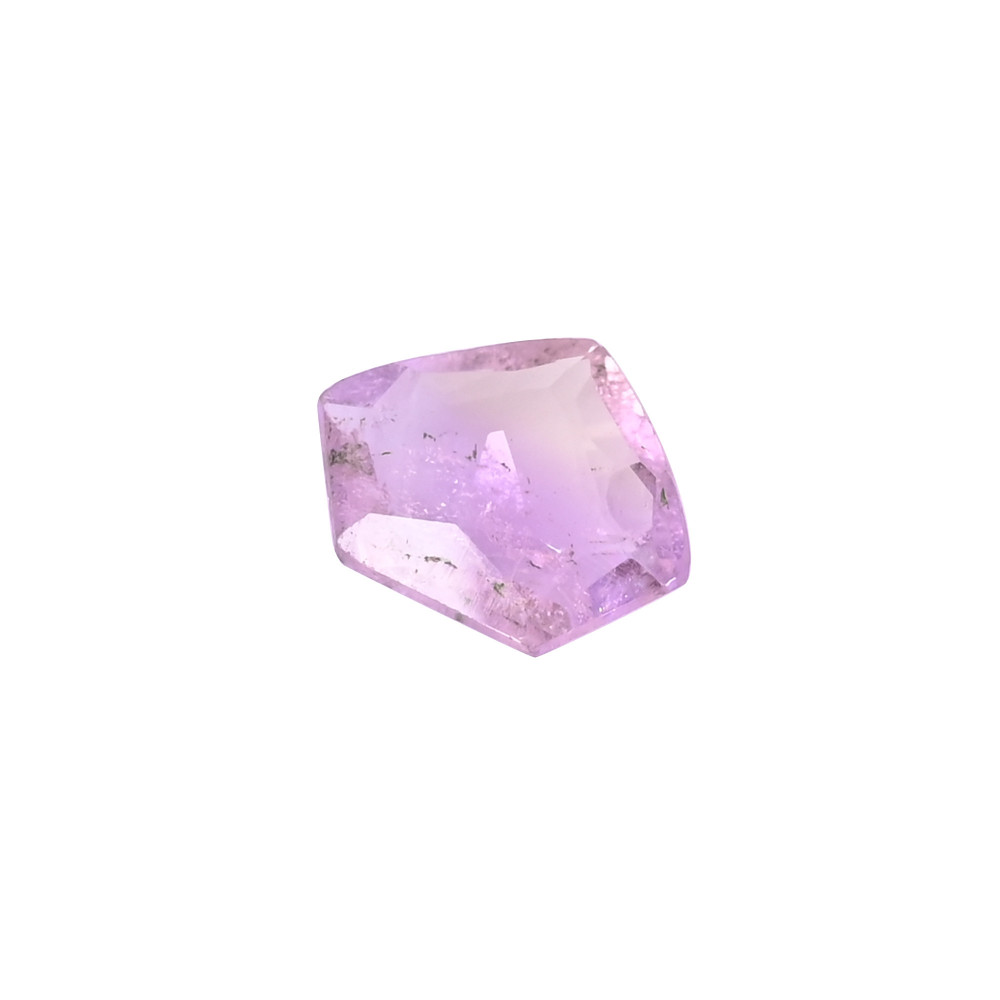 Image of Natural Amethyst Loose Gemstone 13.9 Carat Irregular 21x16 mm Flat-back Faceted for Jewelry Making | 1 Pcs