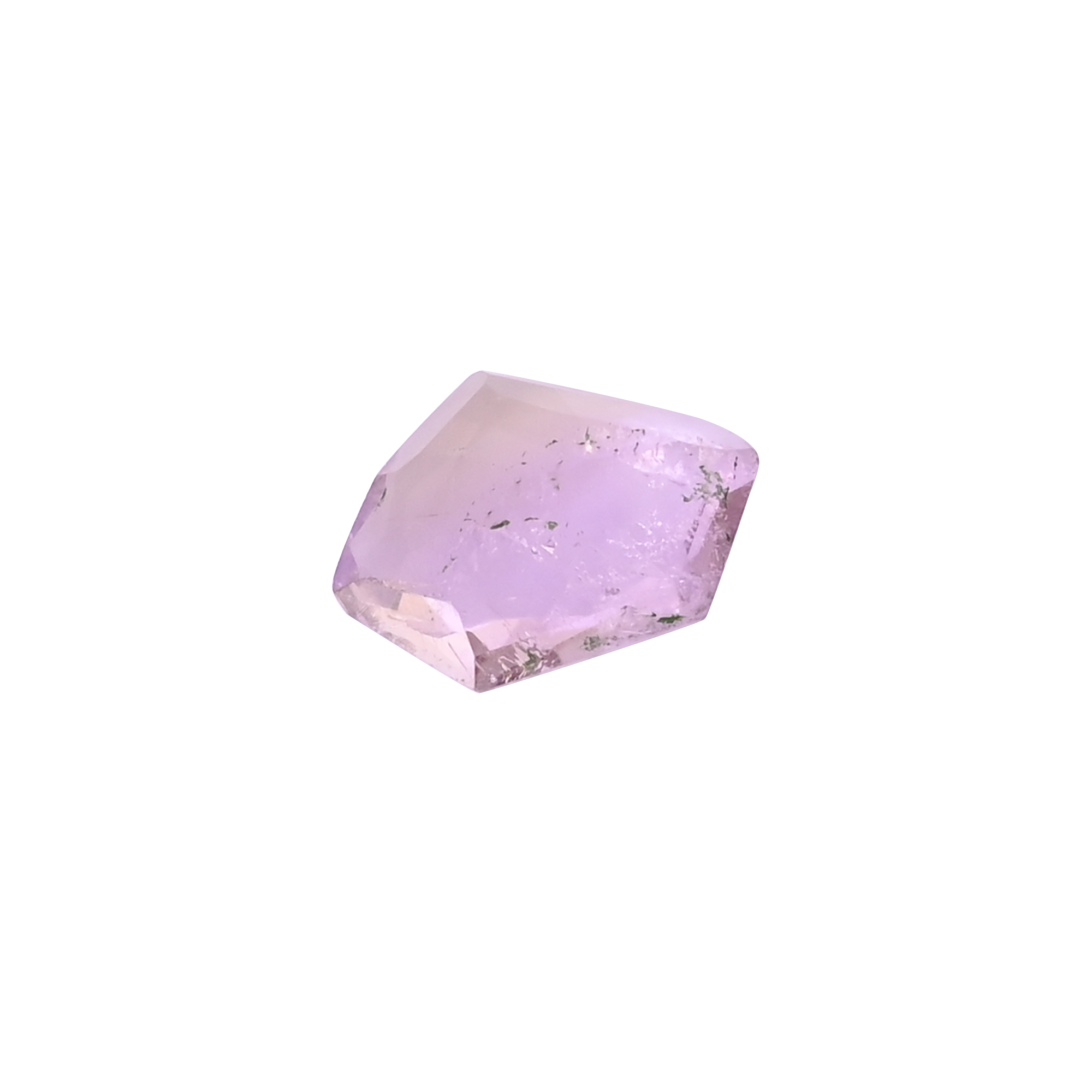 Natural Amethyst Loose Gemstone 139 Carat Irregular 21x16 mm Flat-back Faceted for Jewelry Making 1 Pcs