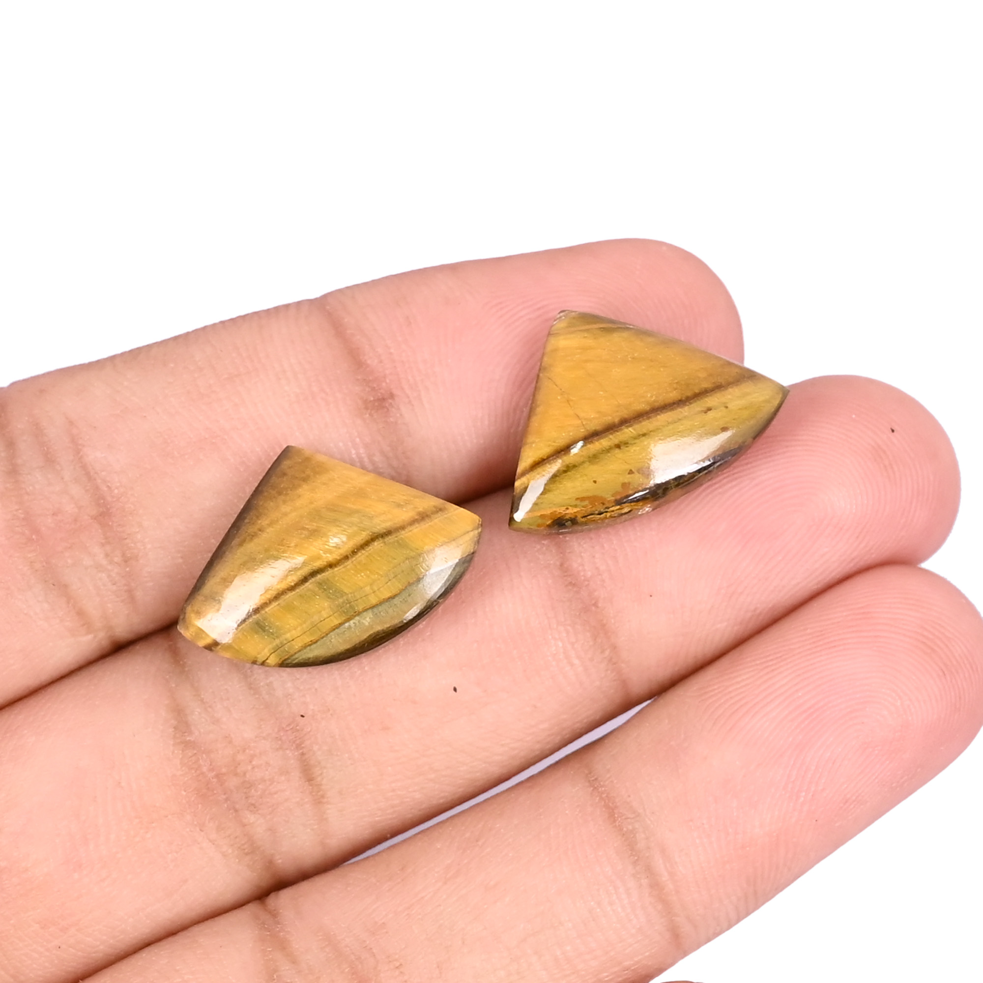 Natural Tiger Eye Loose Gemstone 187 Carat Fancy 20x14 mm Flat-back Cabochon for Jewelry Making  1 Pcs