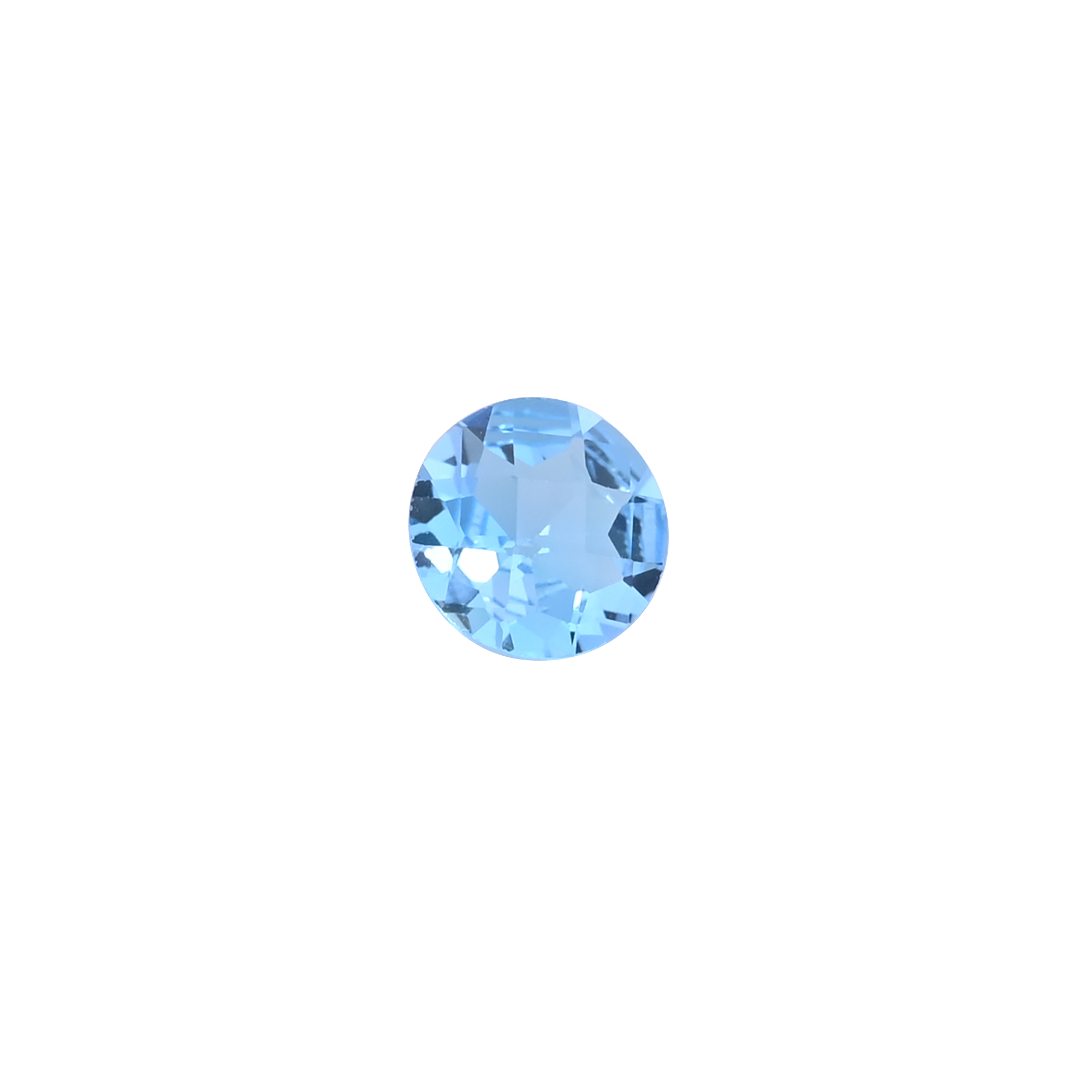 Natural Swiss Blue Topaz 35 Carat 10x10 mm Round Checker Cut Loose Gemstone For Jewelry Making