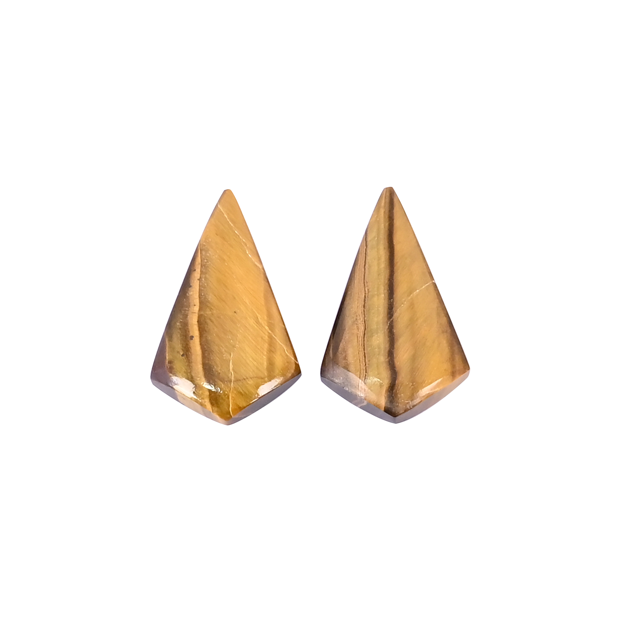 Natural Tiger Eye Loose Gemstone 146 Carat Fancy 20x12 mm Flat-back Cabochon for Jewelry Making  1 Pcs