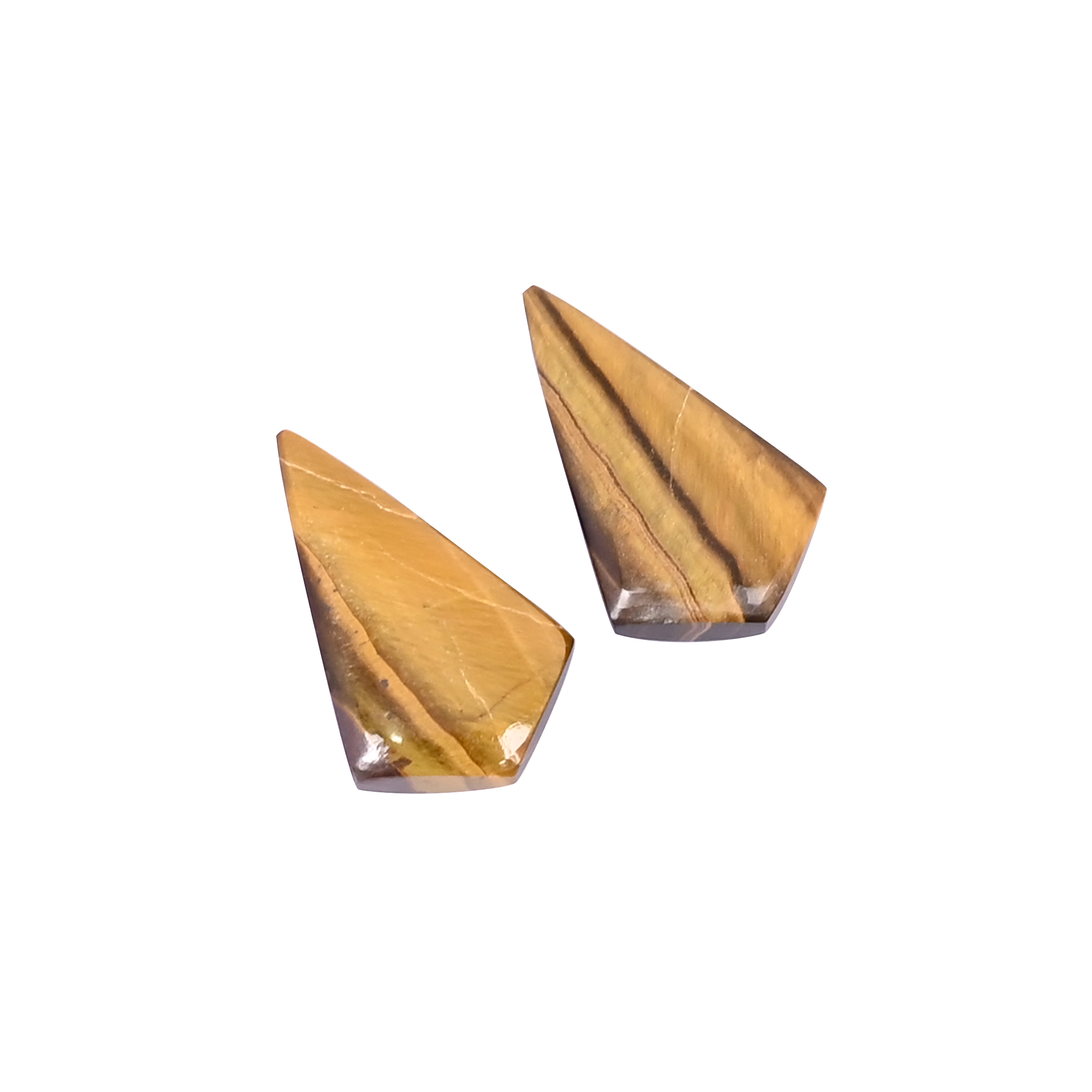 Natural Tiger Eye Loose Gemstone 146 Carat Fancy 20x12 mm Flat-back Cabochon for Jewelry Making 1 Pcs
