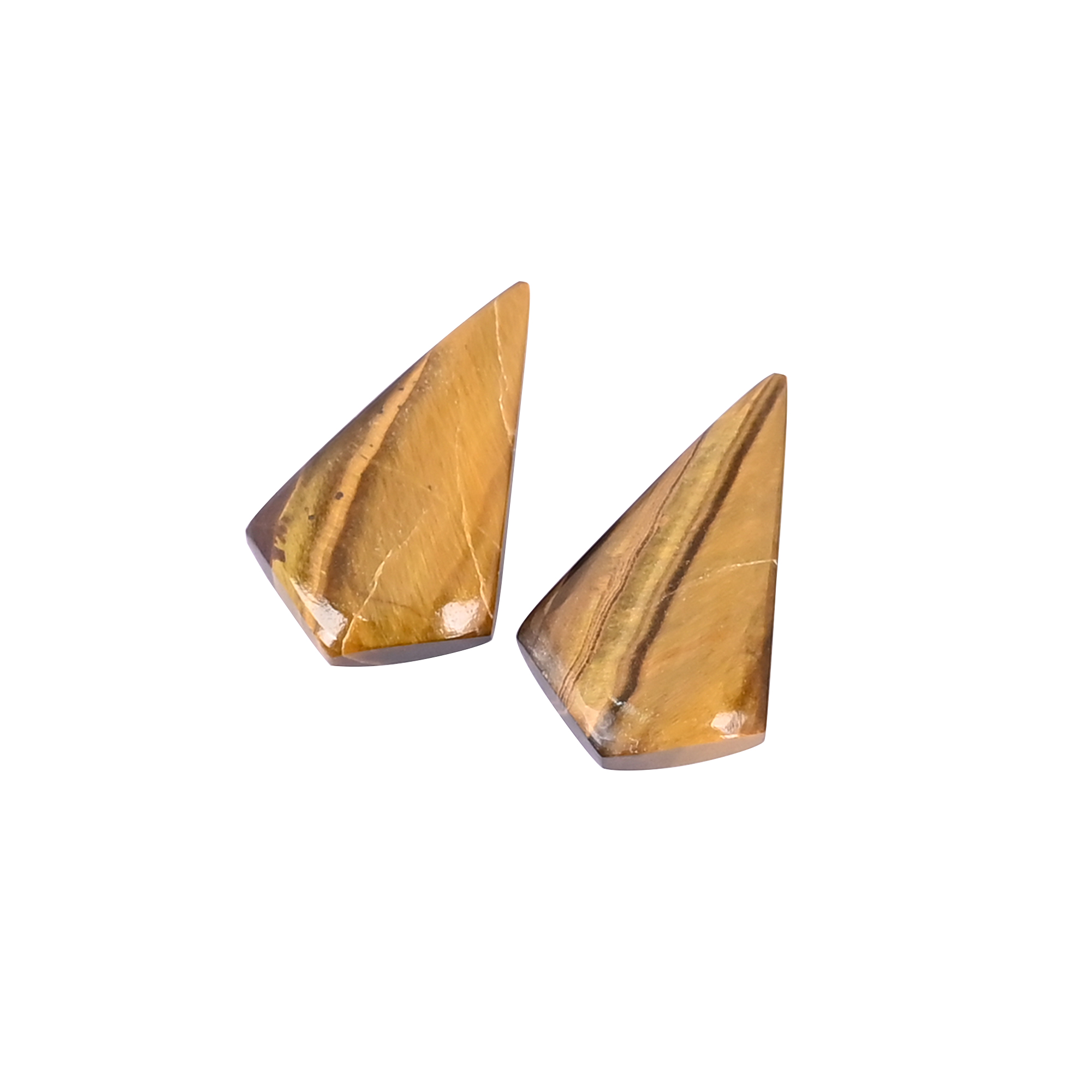 Natural Tiger Eye Loose Gemstone 146 Carat Fancy 20x12 mm Flat-back Cabochon for Jewelry Making 1 Pcs