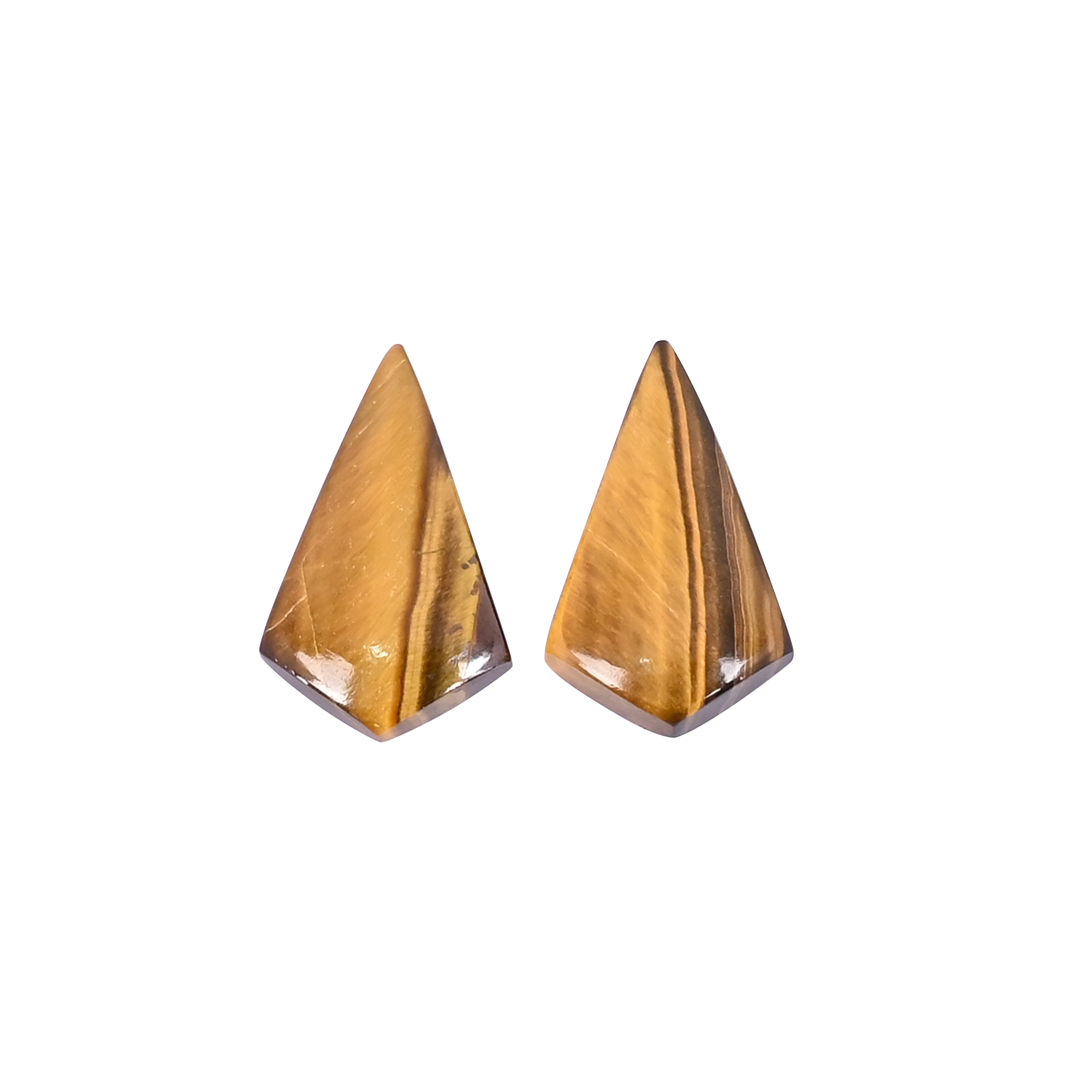 Natural Tiger Eye Loose Gemstone 146 Carat Fancy 20x12 mm Flat-back Cabochon for Jewelry Making 1 Pcs
