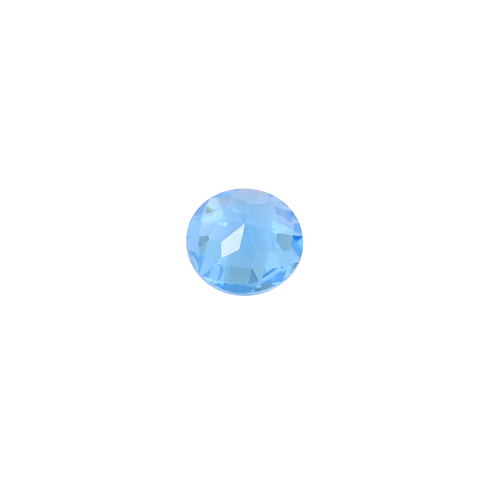 Natural Swiss Blue Topaz 35 Carat 10x10 mm Round Checker Cut Loose Gemstone For Jewelry Making