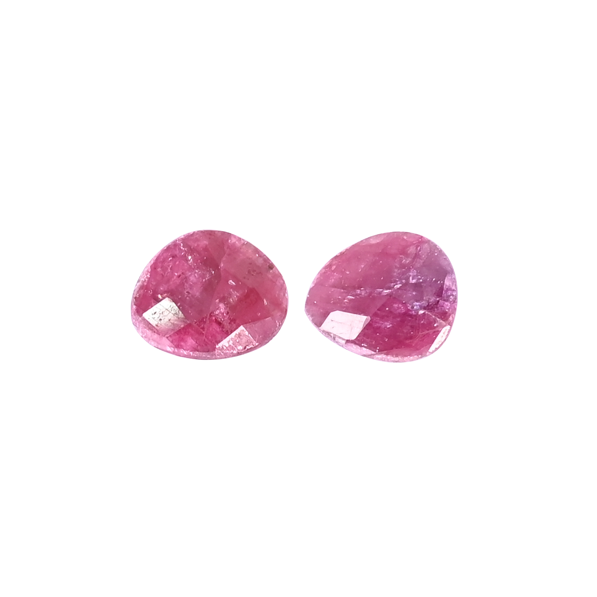 Natural Ruby Corundum Loose Gemstone 117 Carat Fancy 13x12 mm Flat-back Faceted Stone for Jewelry Making 1 Pcs