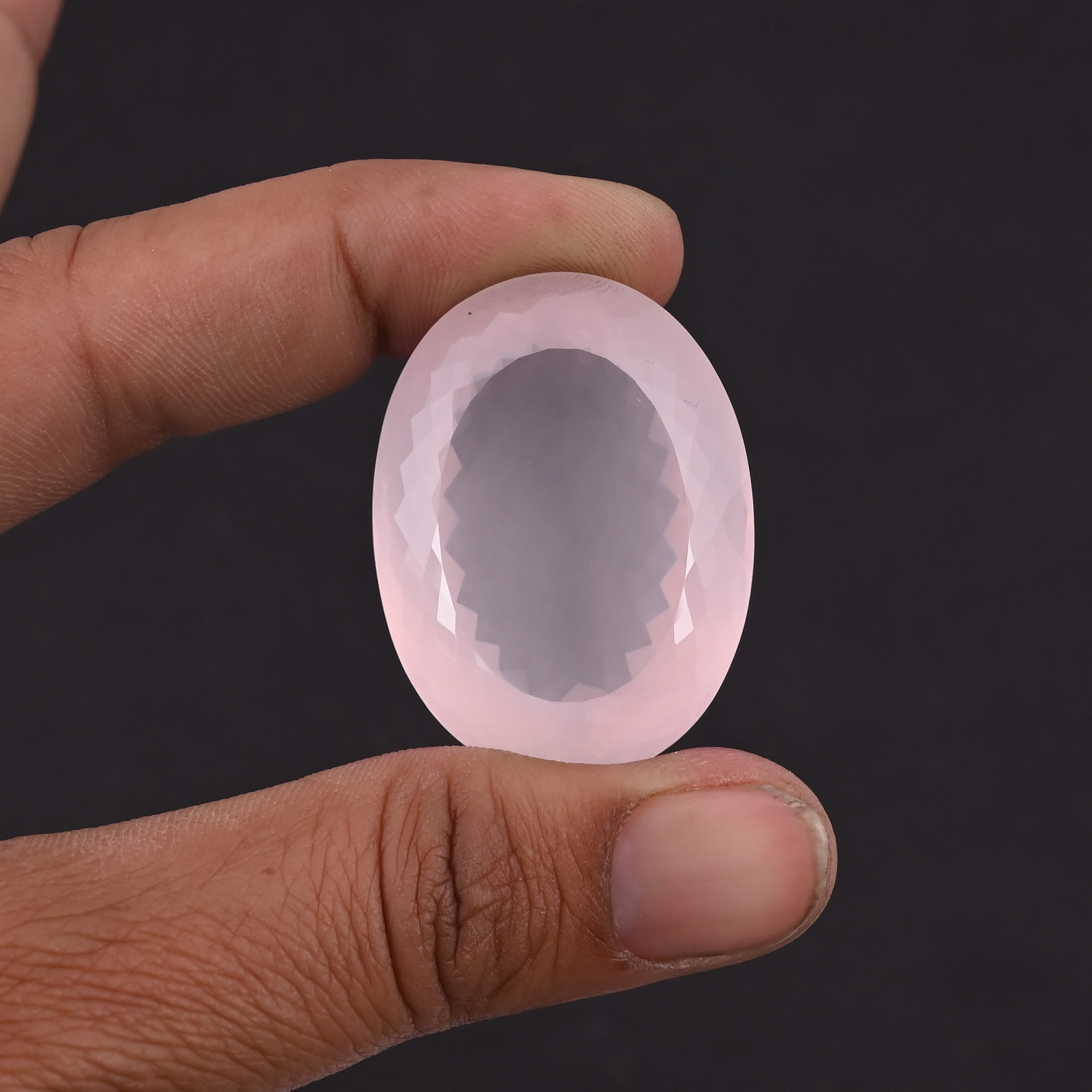 Natural Rose Quartz 38X28MM Oval Normal Cut 12670Cts 1 Piece Gemstone For Making Jewelry