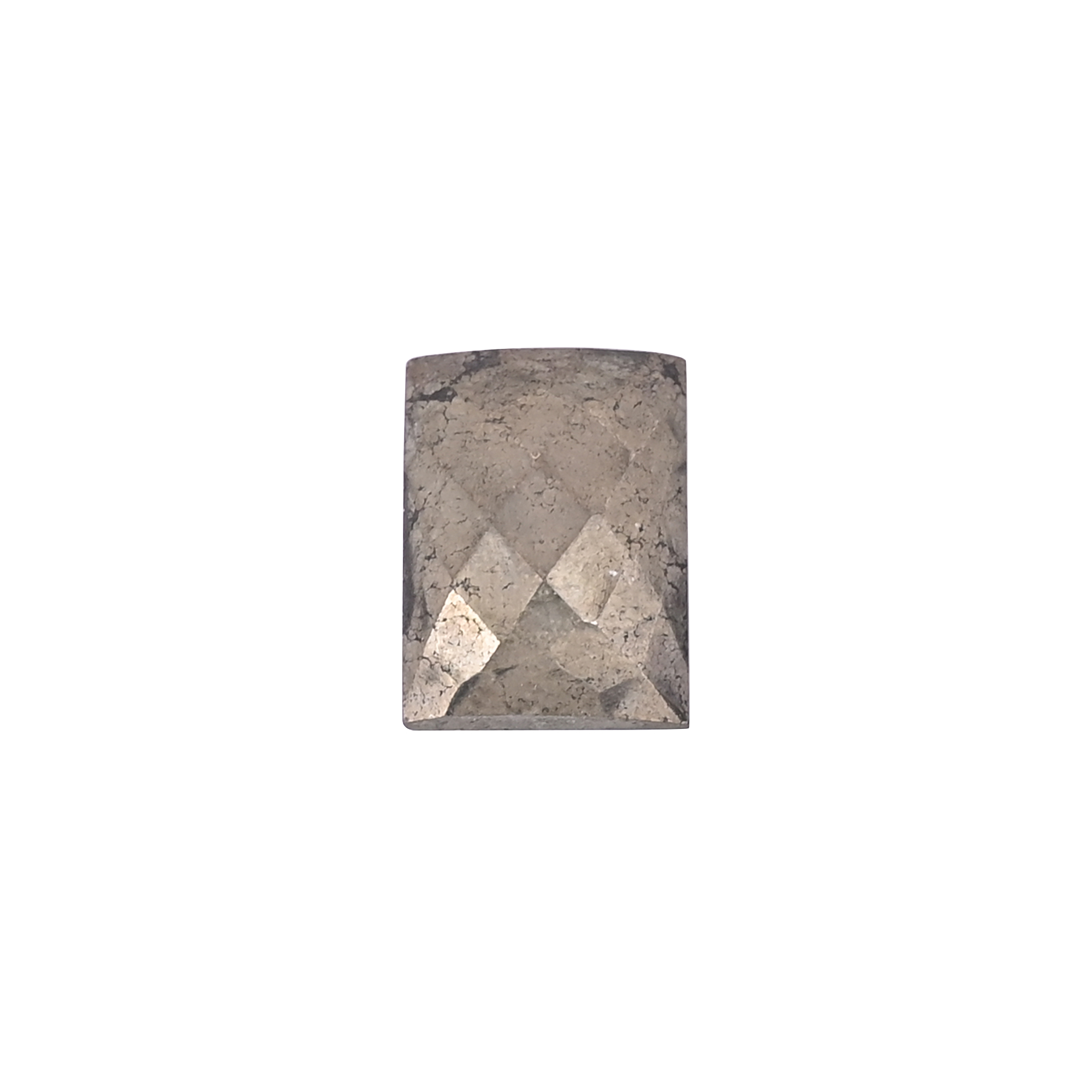 Natural Pyrite Loose Gemstone 241 Carat Rectangle 18x13 mm Flat-back Faceted for Jewelry Making 1 Pcs